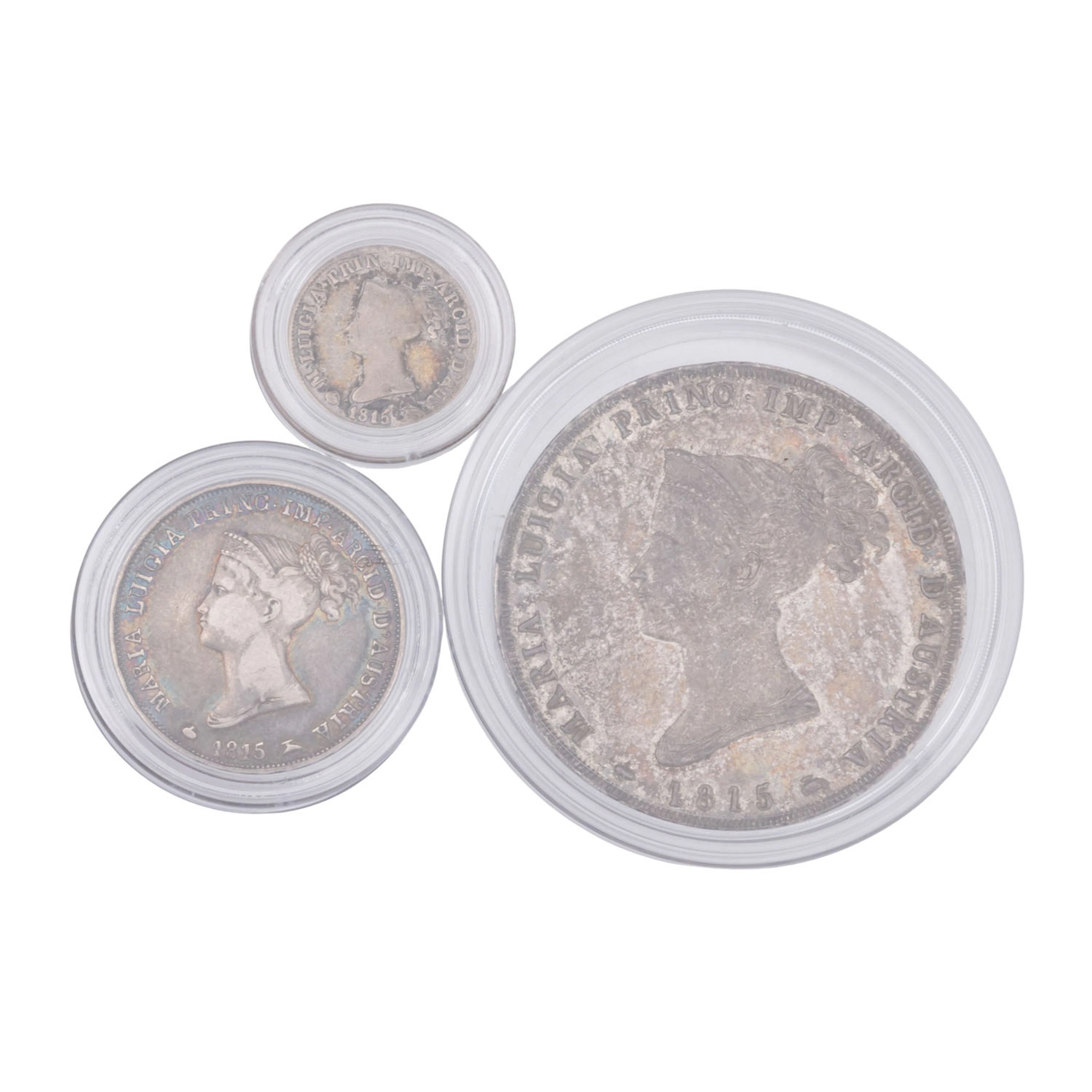 Italien/Parma - 3tlg. Konvolut Maria Luigia, 1815