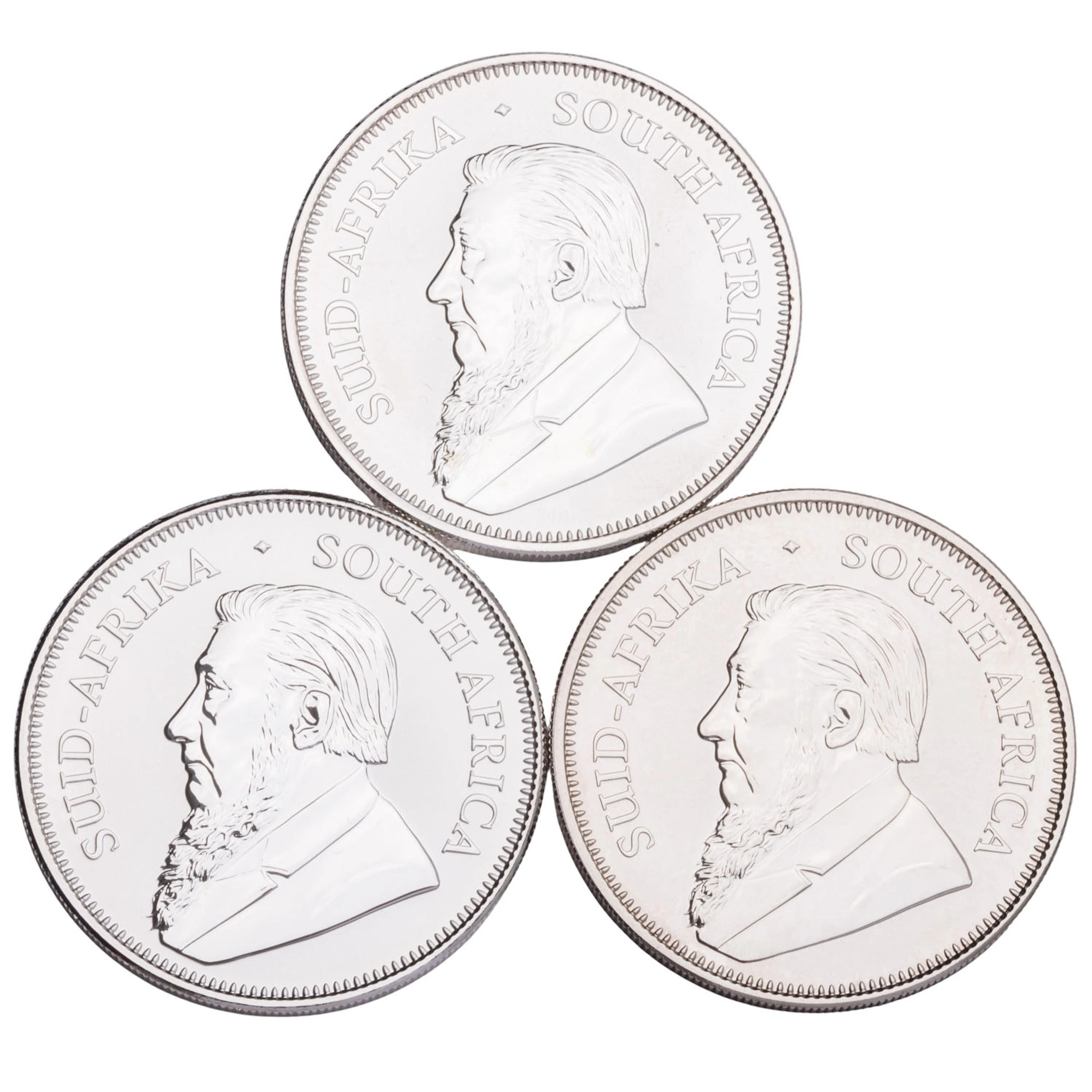 Südafrika/SILBER - 3x 1 Krugerrand 2017 "50 Jahre Jubiläum"