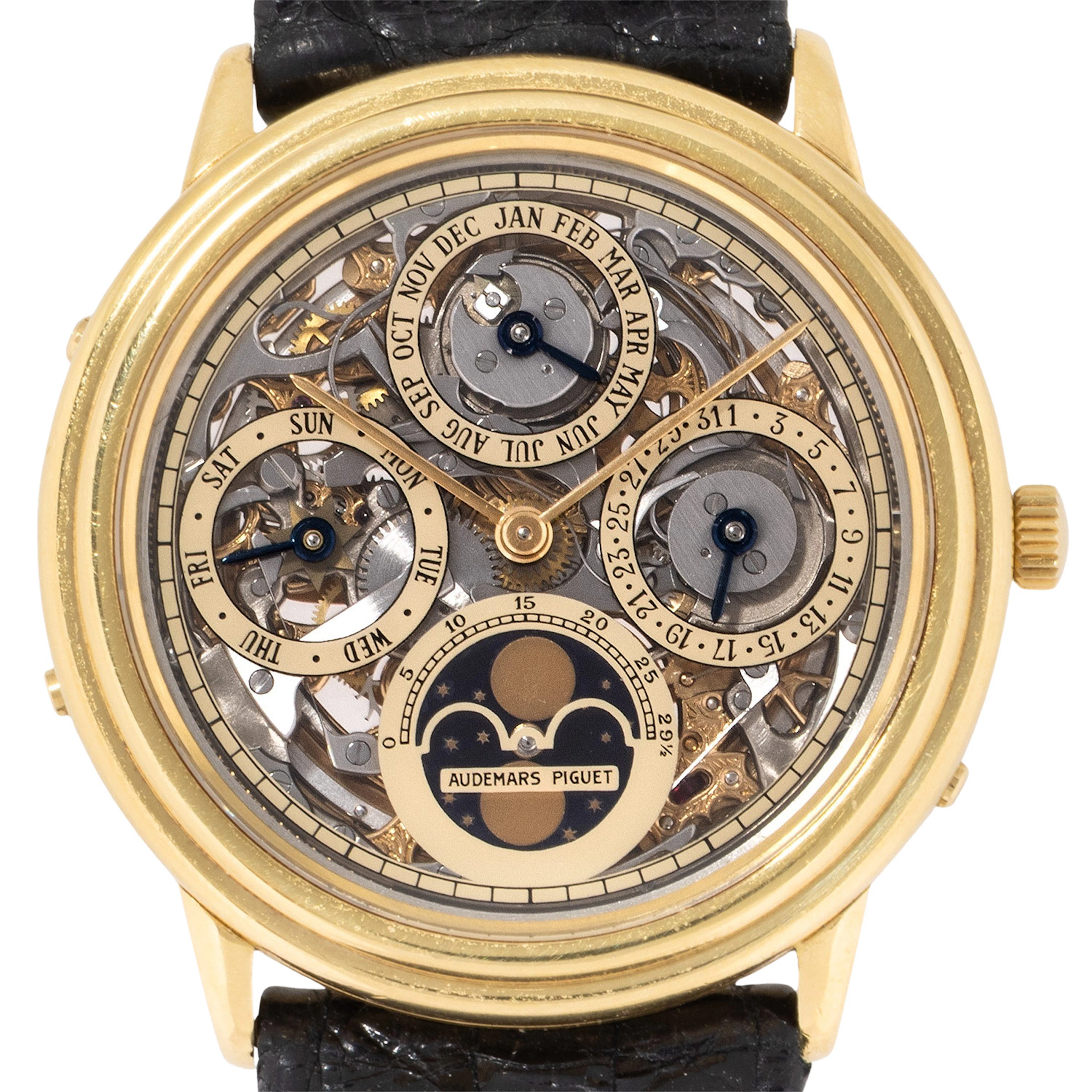 AUDEMARS PIGUET Vintage sehr seltener Ewiger Kalender "Skelett", Ref.