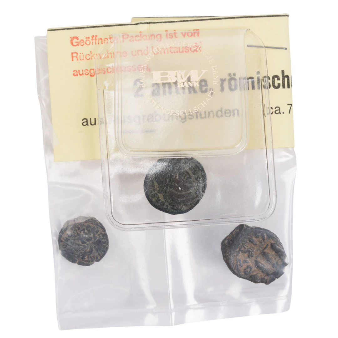Römische Antike 3 Bronzemünzen