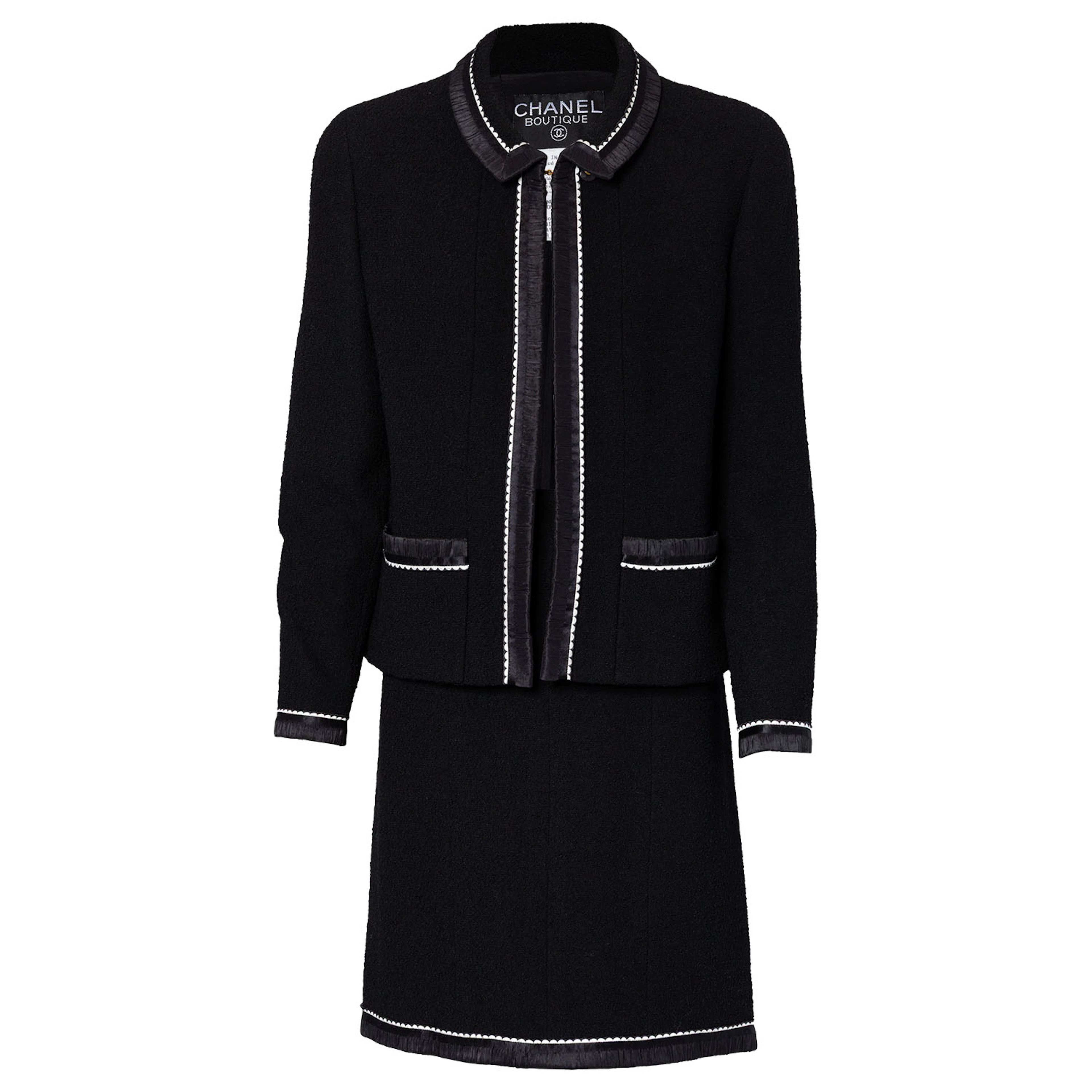 CHANEL BOUTIQUE VINTAGE Kostüm, Gr. ca. 38, Koll.: P 1994.