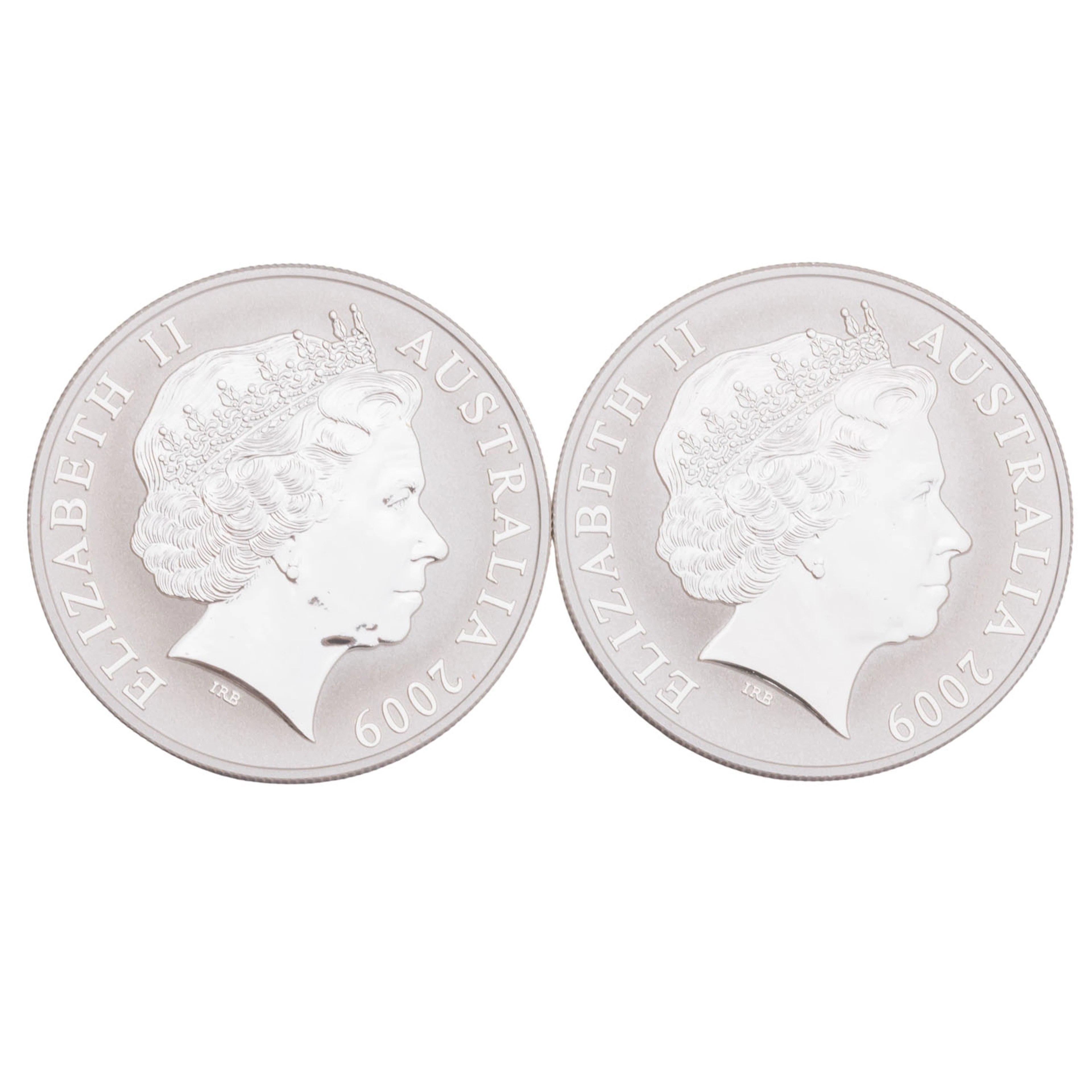 Australien/SILBER 2x 1 Dollar 2009 "Kangaroo by Ken Done"