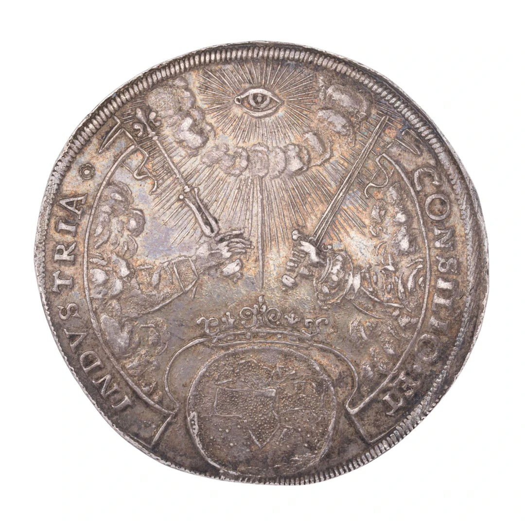 Reichsstadt Frankfurt – Schautaler 1658, Abschlag von den 5 Dukatenstempeln