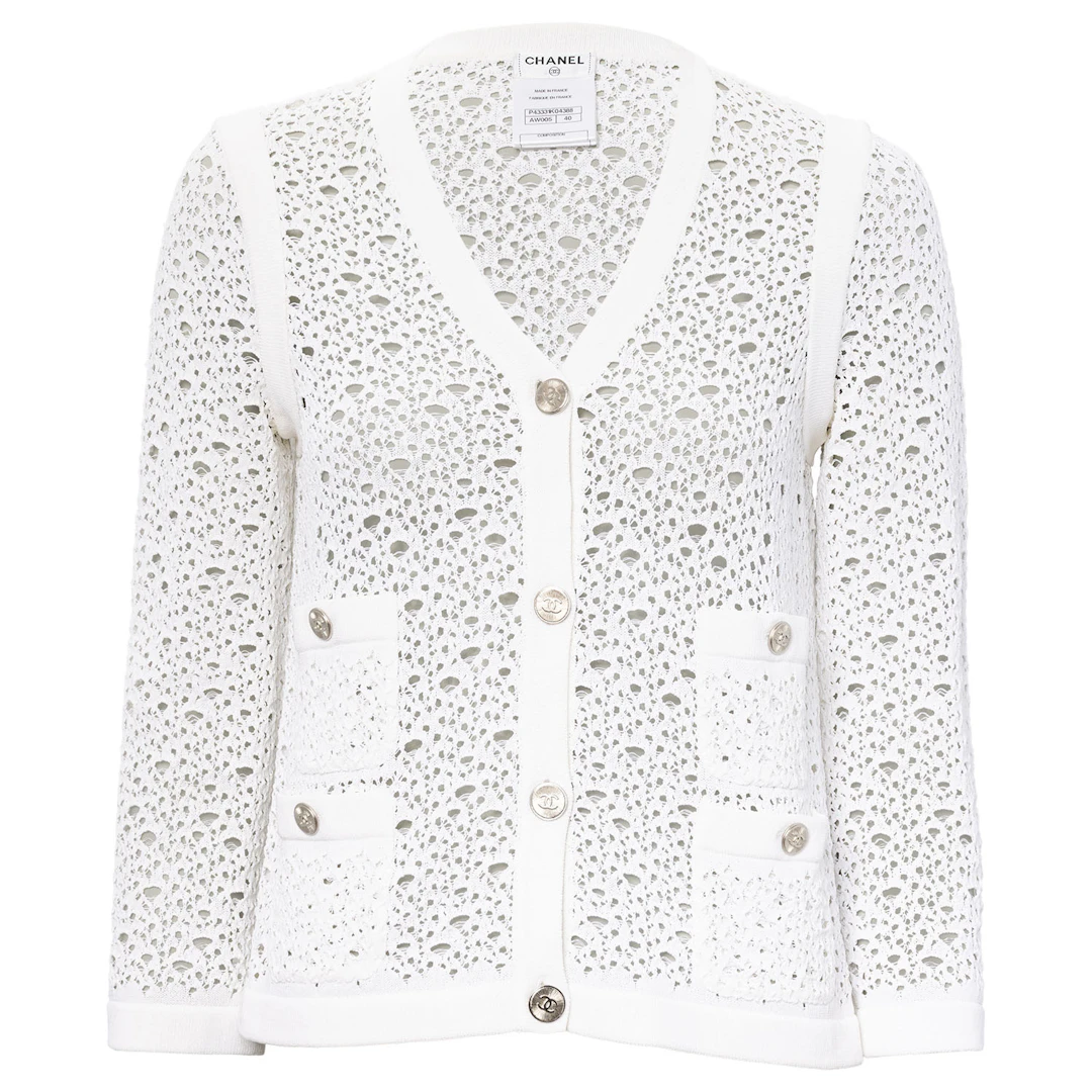 CHANEL Strickjacke, Gr. 38 (fr. 40).