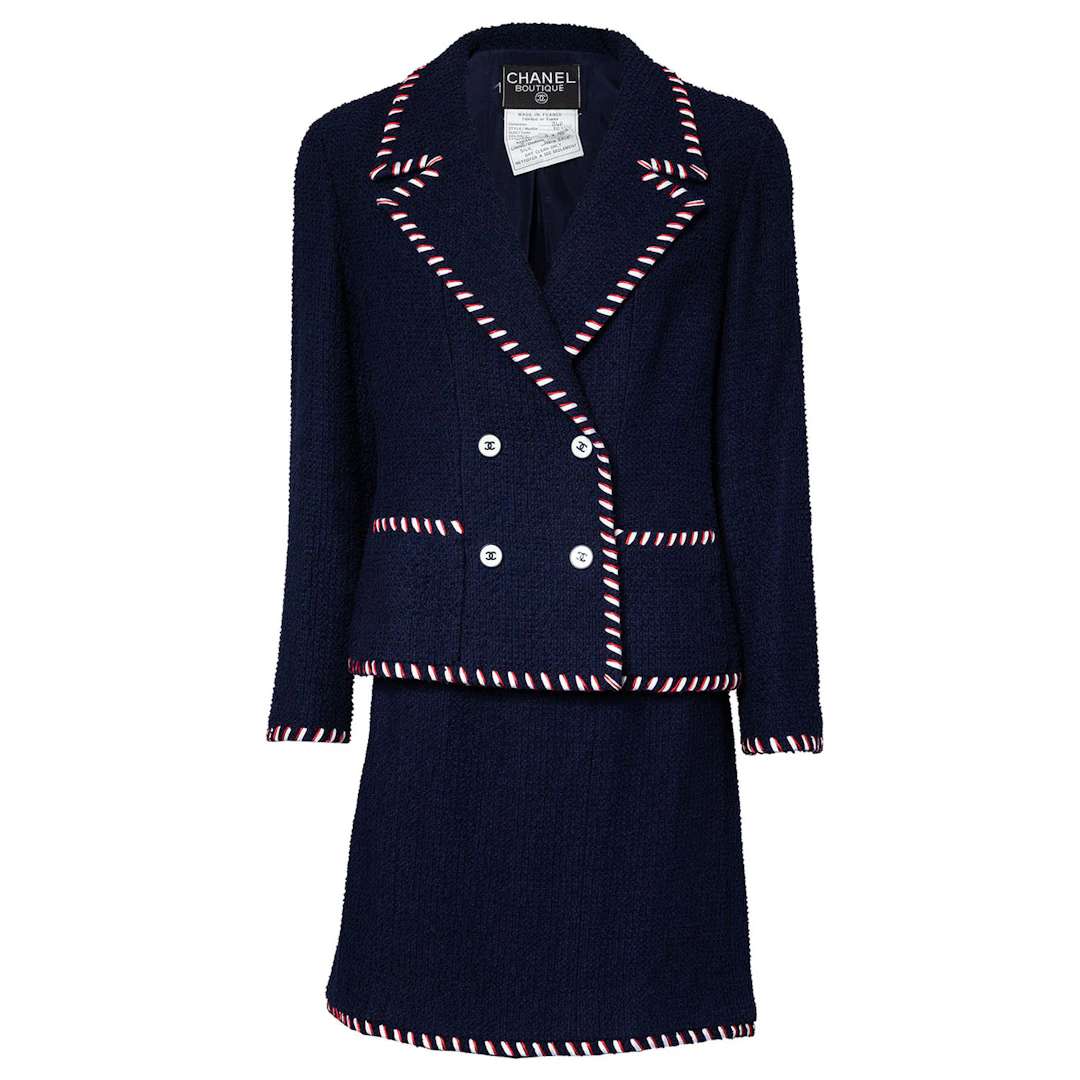 CHANEL BOUTIQUE VINTAGE Kostüm, Gr. ca. 38, Koll.: P 1994.
