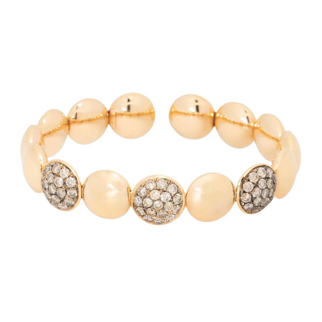 Armspange mit Brillanten von zus. ca. 3,1 ct