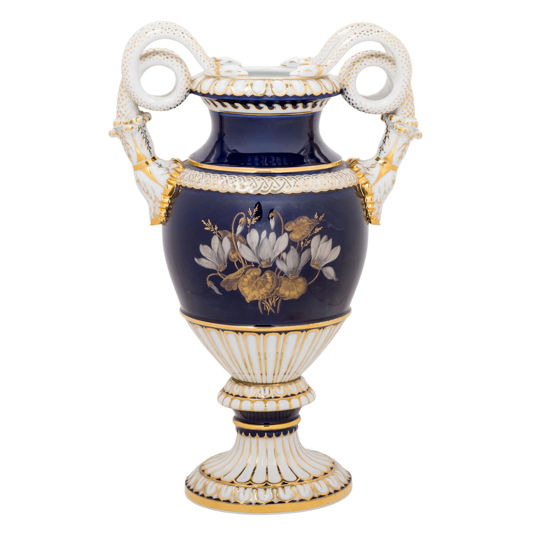 MEISSEN Schlangenhenkelvase, 1924-34, 1. Wahl.