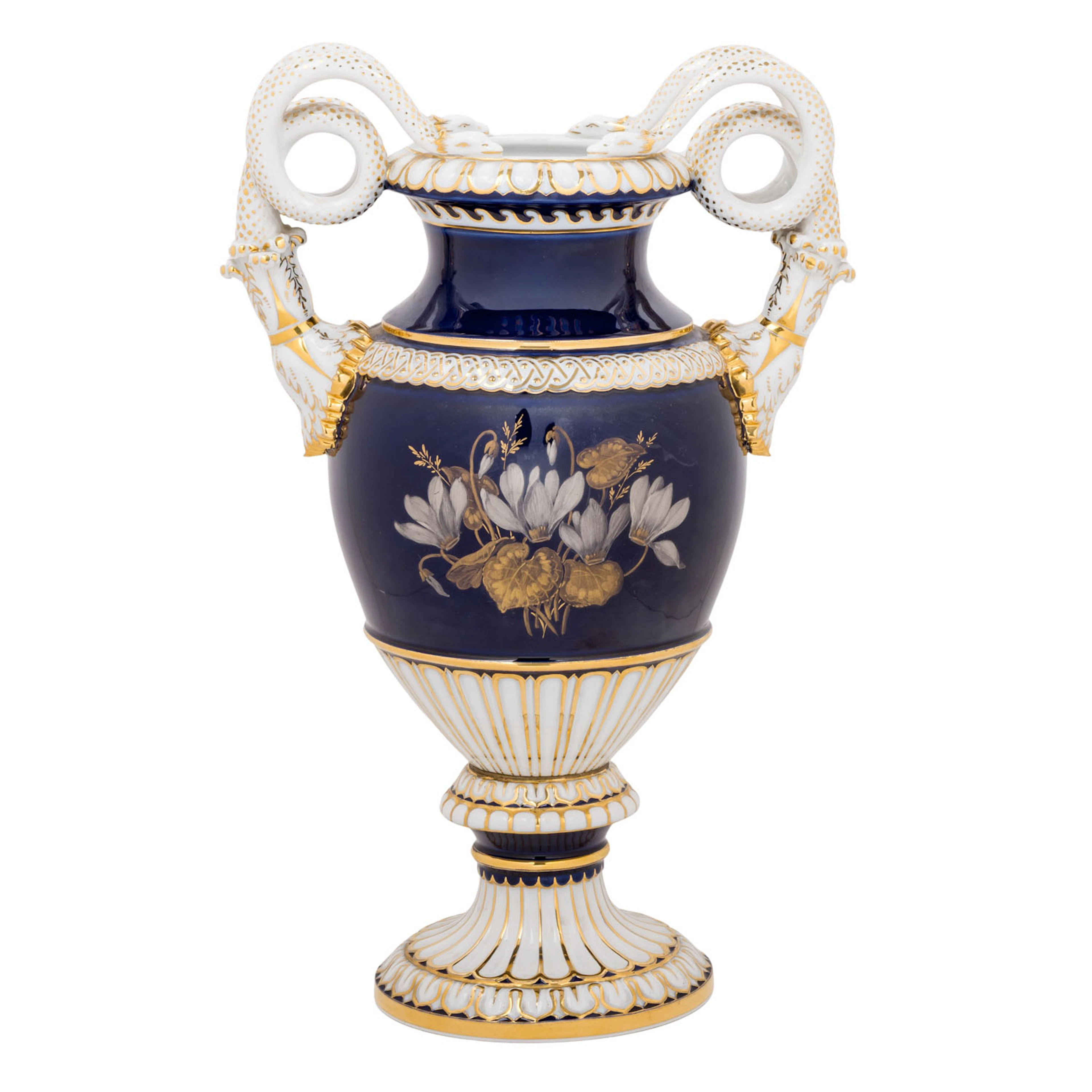 MEISSEN Schlangenhenkelvase, 1924-34, 1. Wahl.