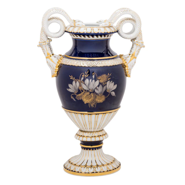 MEISSEN Schlangenhenkelvase, 1924-34, 1. Wahl.