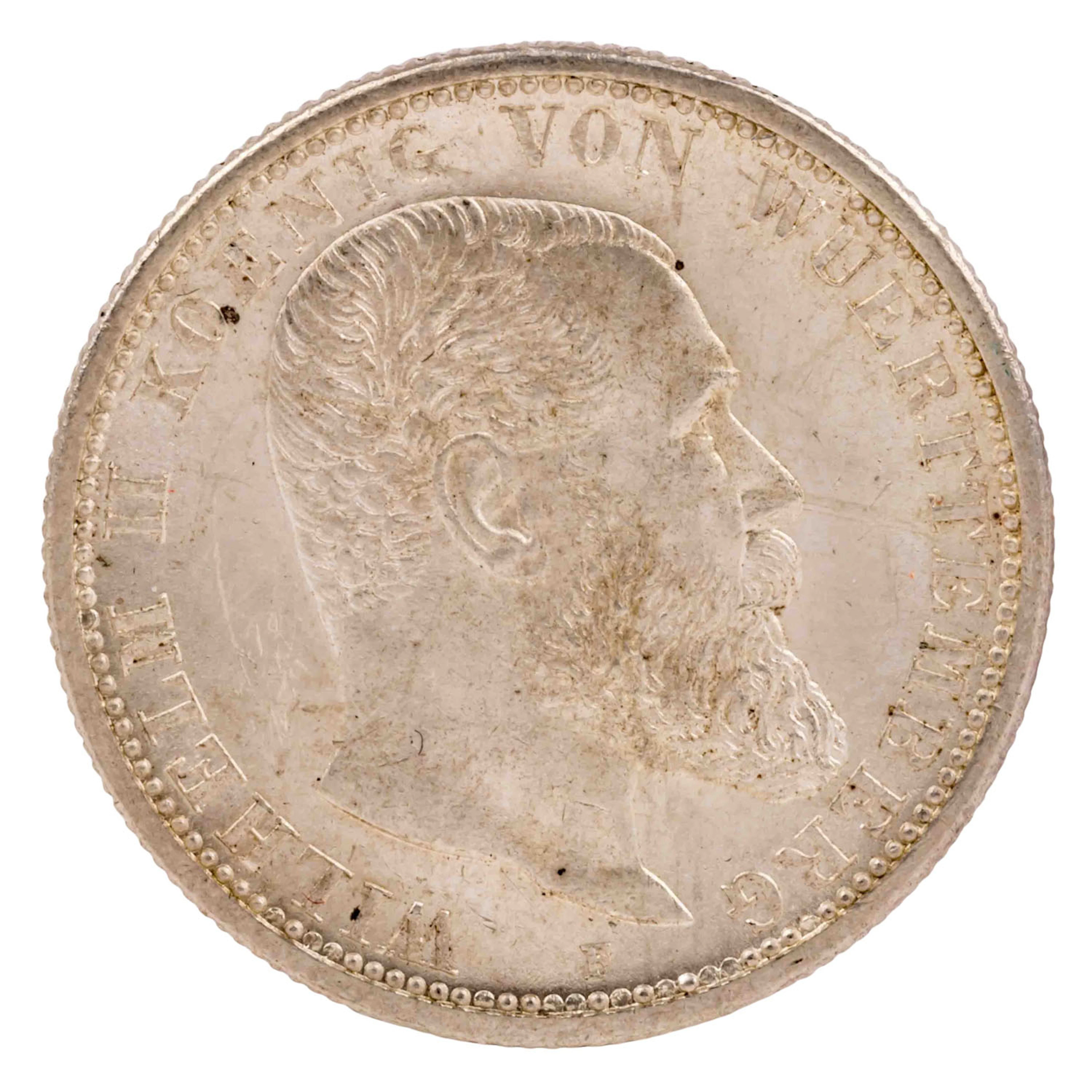 Dt. Kaiserreich/SILBER - Württemberg, Wilhelm II. 2 Mark 1912/F