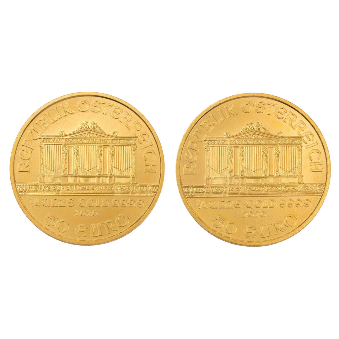 Österreich /GOLD - 2 x 1/4 Unze Wiener Philharmoniker, à 50€ 2020