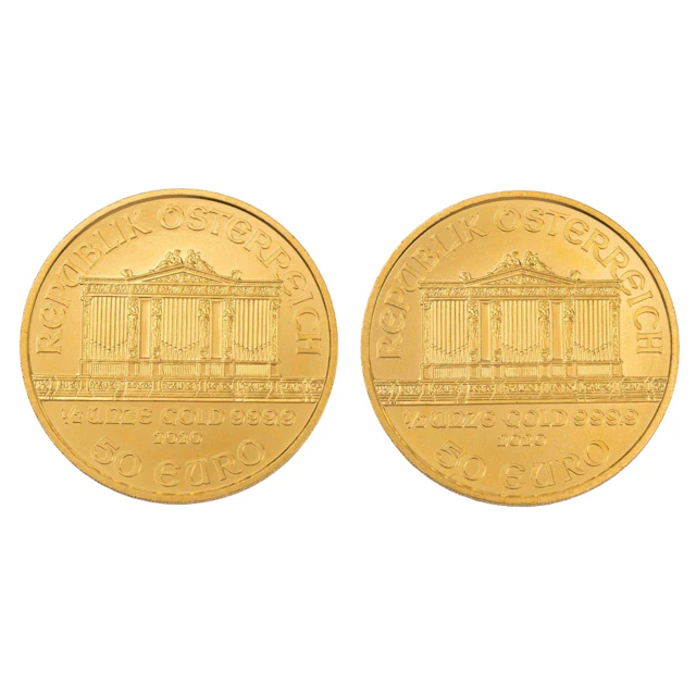 Österreich /GOLD - 2 x 1/2 Unze Wiener Philharmoniker, à 50€ 2020