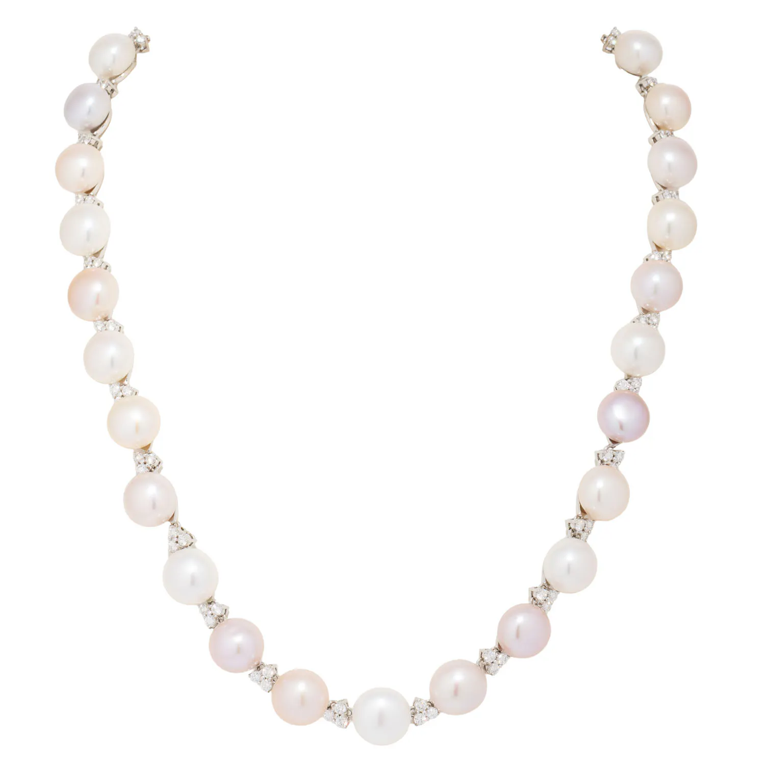 Collier mit Perlen und Brillanten