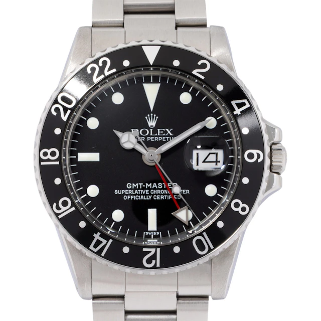 ROLEX GMT-Master Ref 1675 Herrenuhr von 1976 mit Papieren.