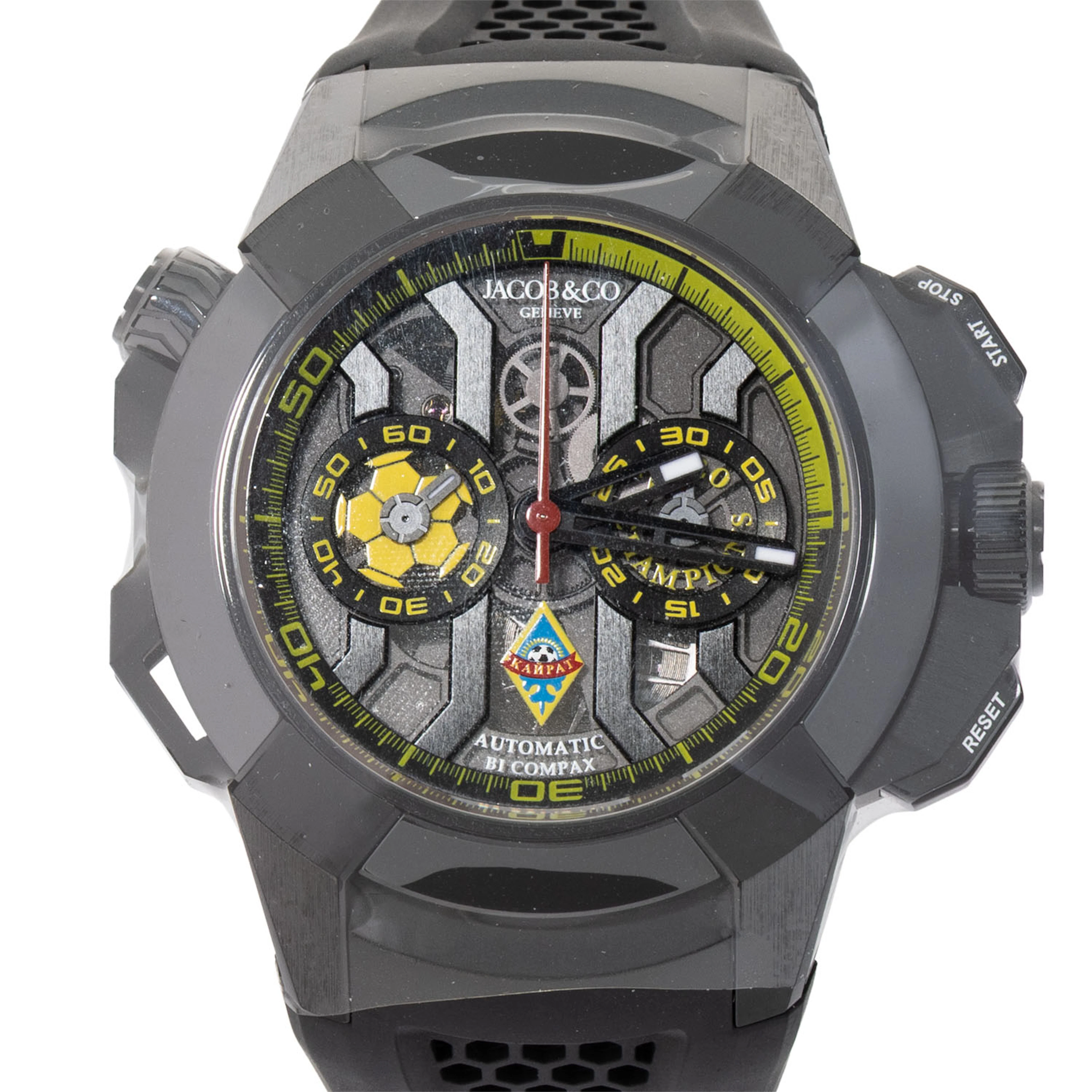 JACOB & CO GENÉVE sehr seltener EPIC X "FK Qairat Almaty" Herren Chronograph.