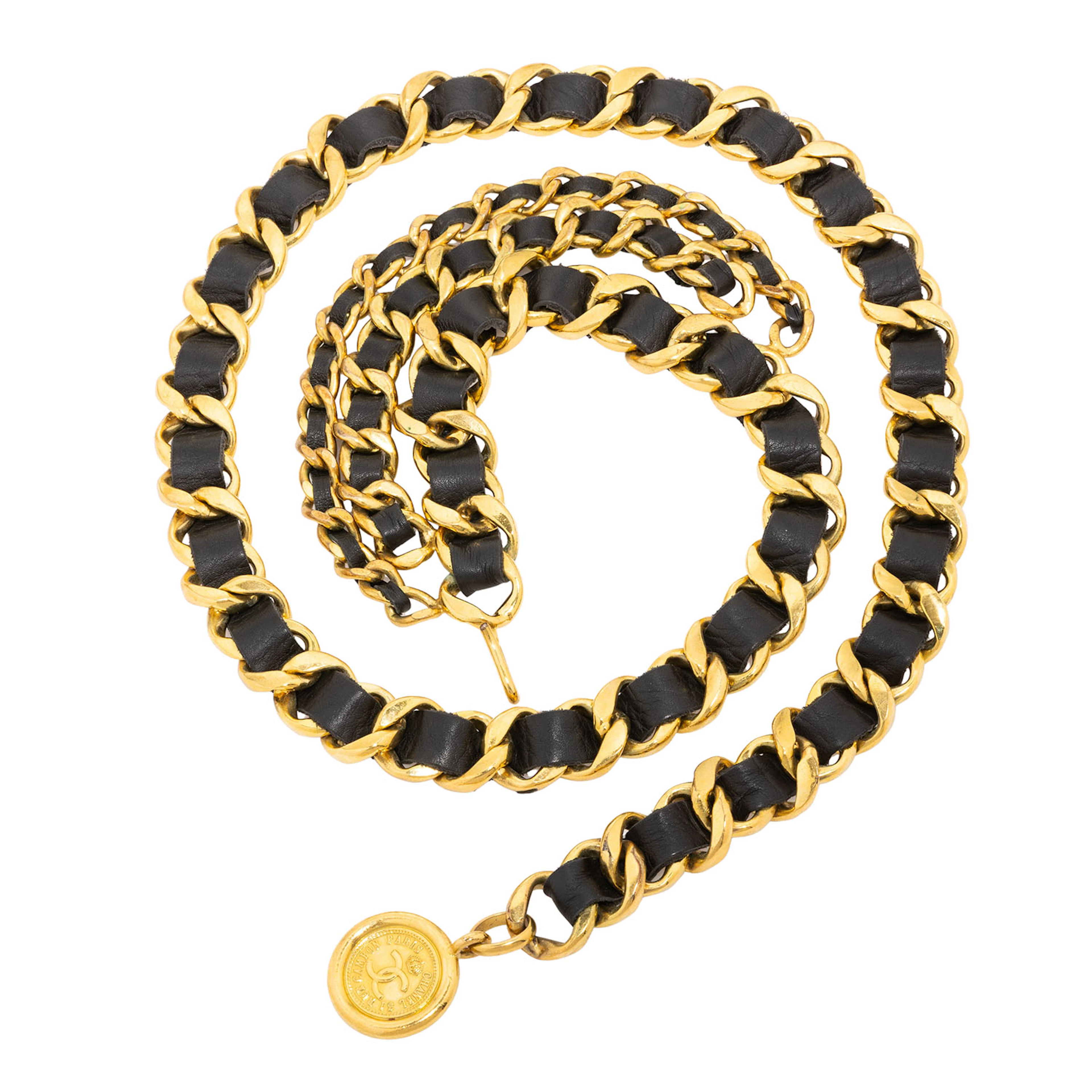 CHANEL VINTAGE Gürtel, L.: max 100cm, Koll.: A1994.