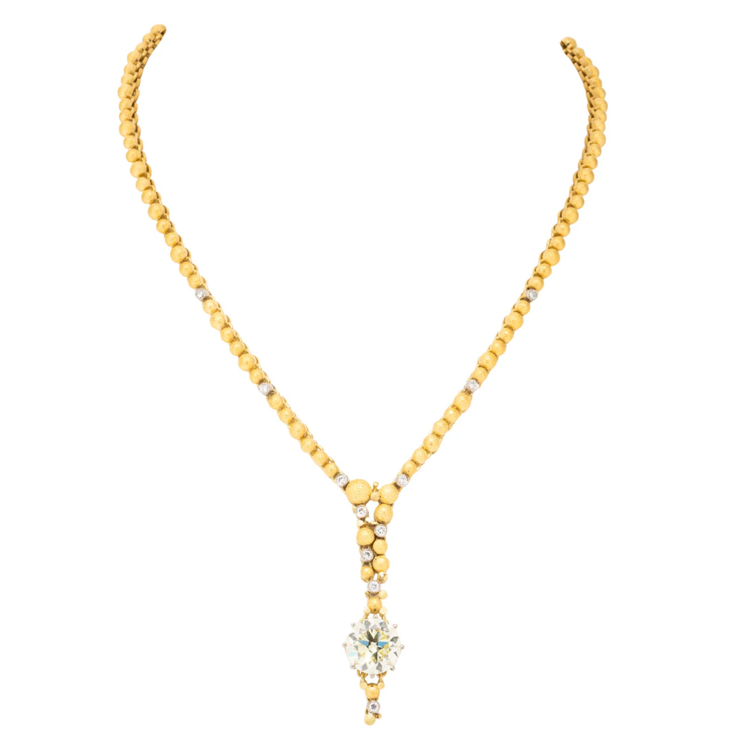UNIKAT Y-Collier mit Brillant von ca. 6,4 ct