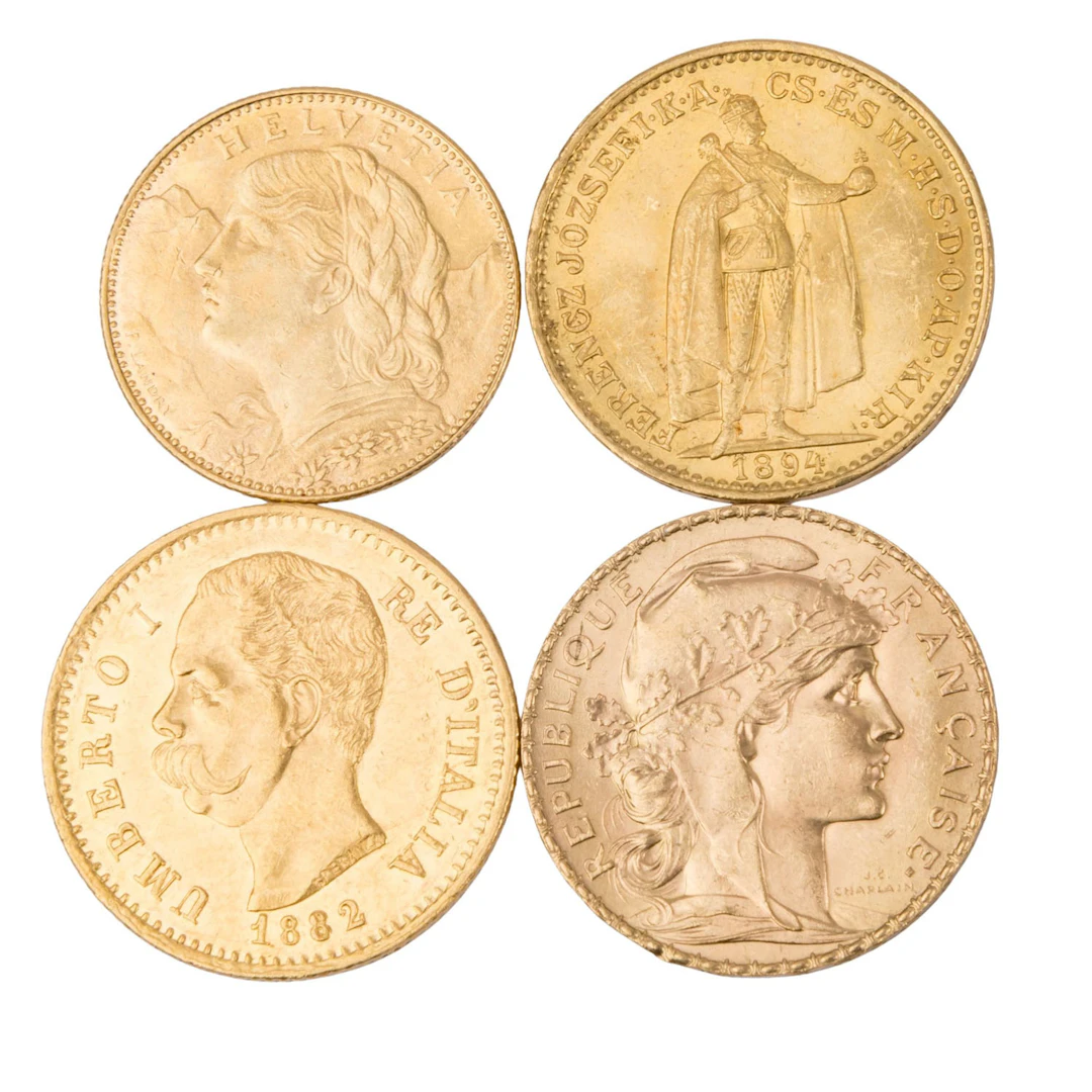 Europa/GOLD – Konvolut von vier Münzen