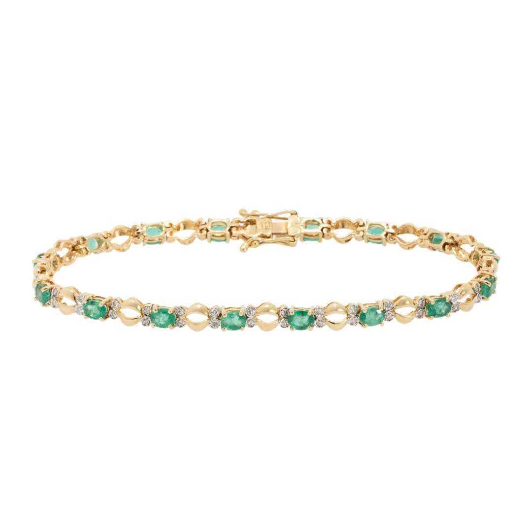 Armband mit Smaragden und Brillanten