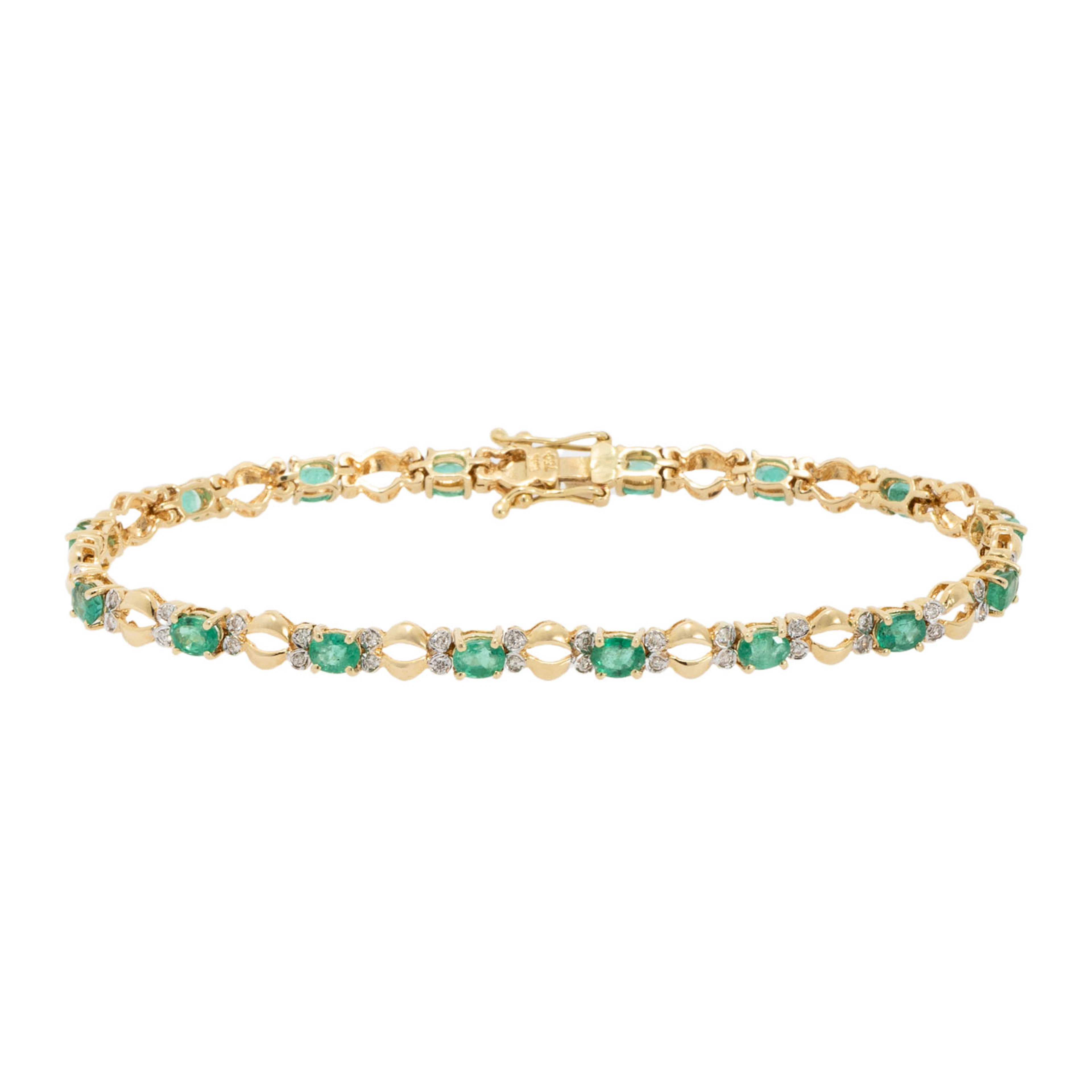 Armband mit Smaragden und Brillanten