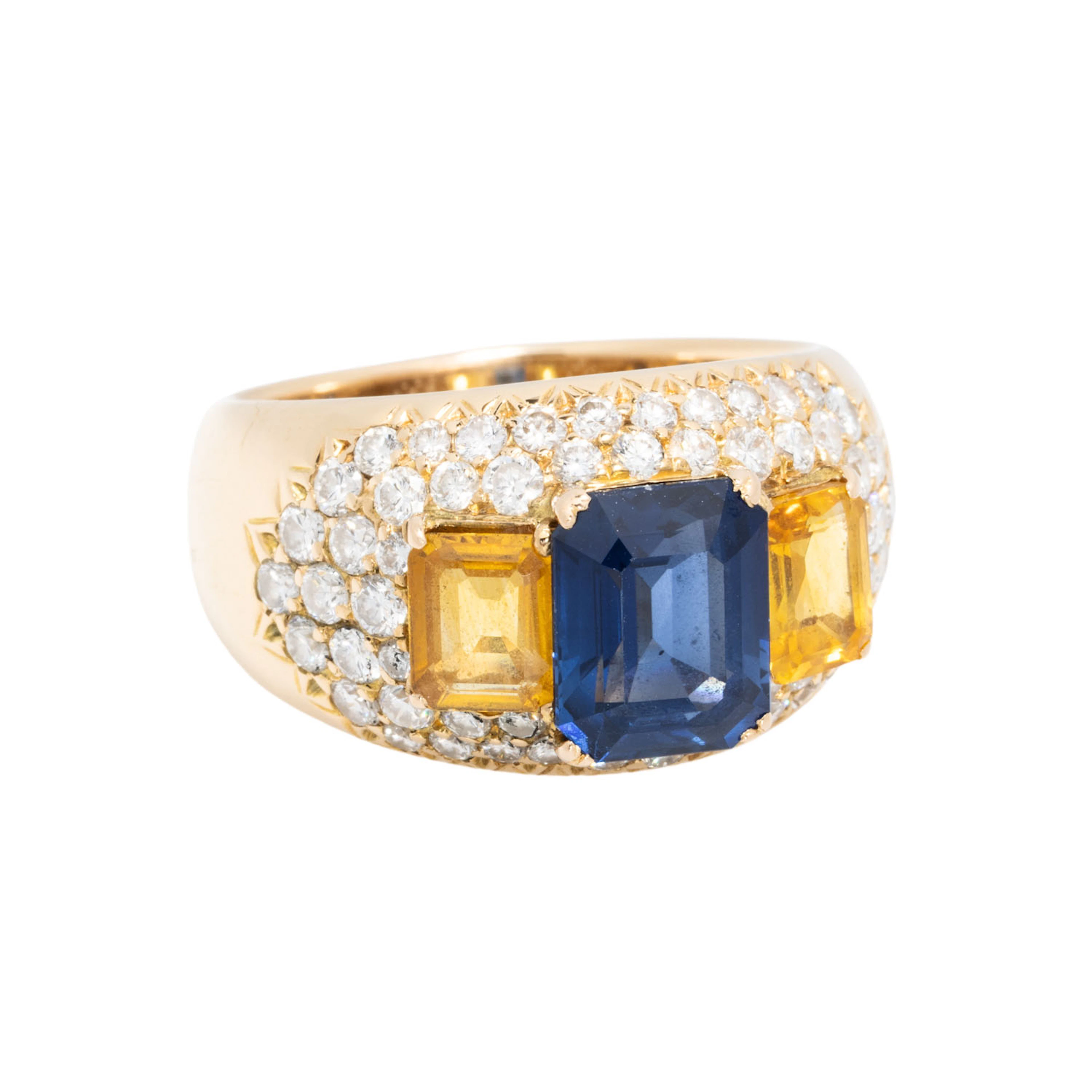 Ring mit Saphiren und Brillanten