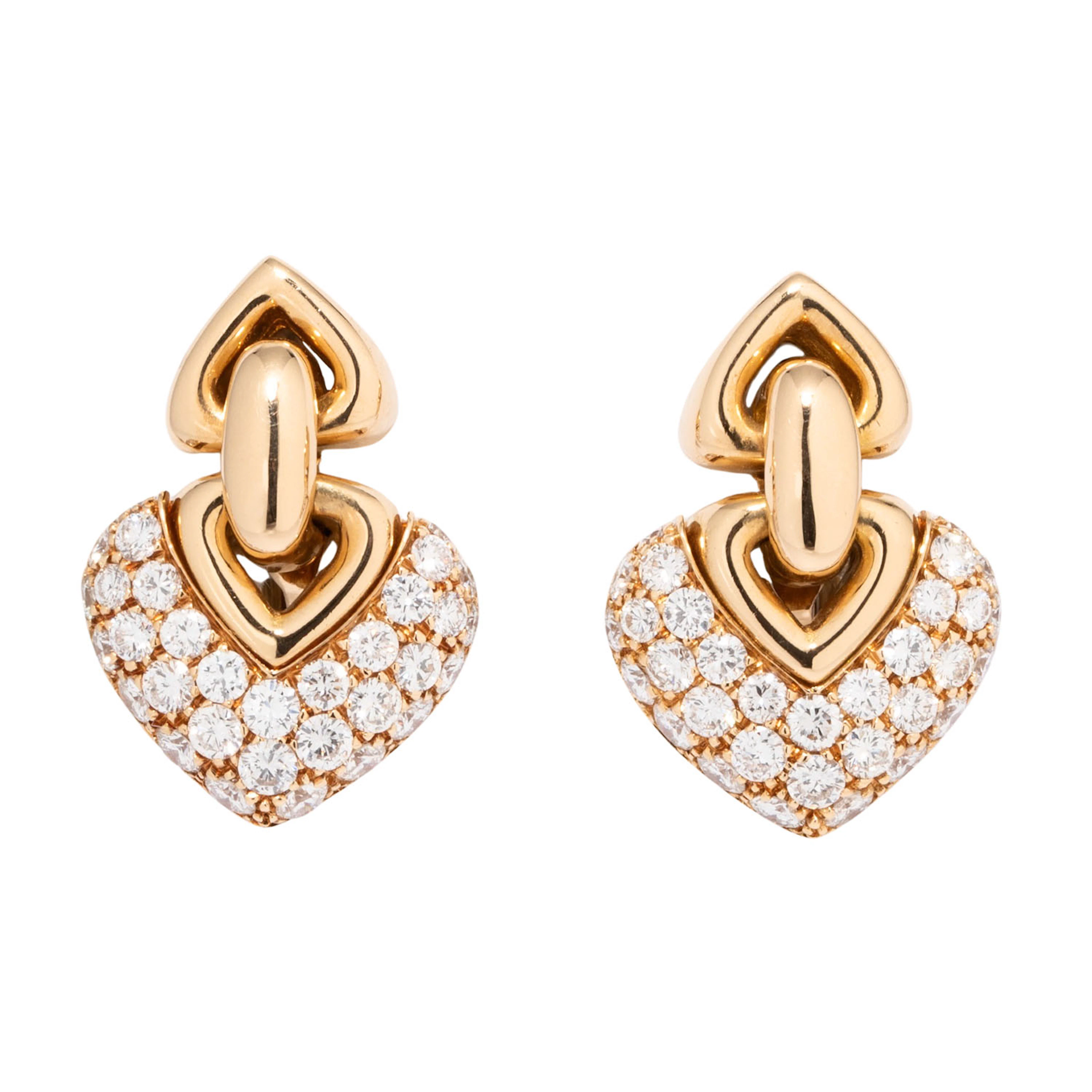 BULGARI Ohrringe "Doppio Cuore" mit Brillanten