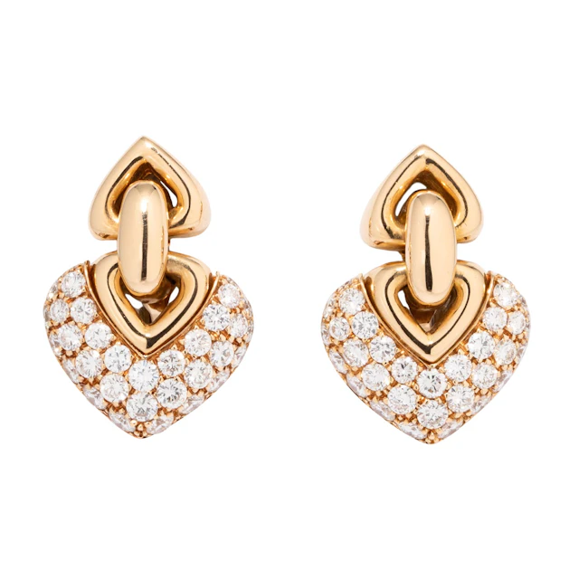 BULGARI Ohrringe "Doppio Cuore" mit Brillanten