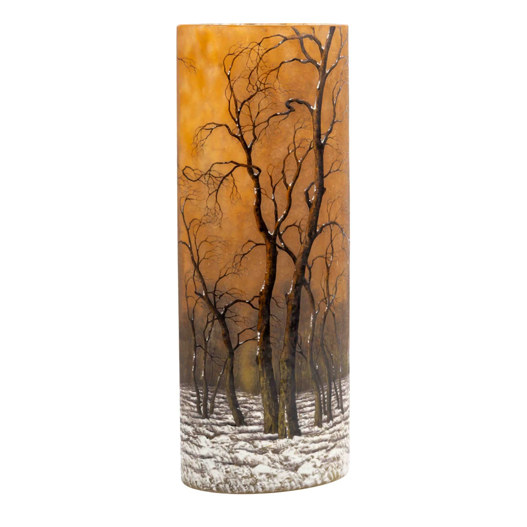 DAUM NANCY Vase mit Winterlandschaft, um 1900.