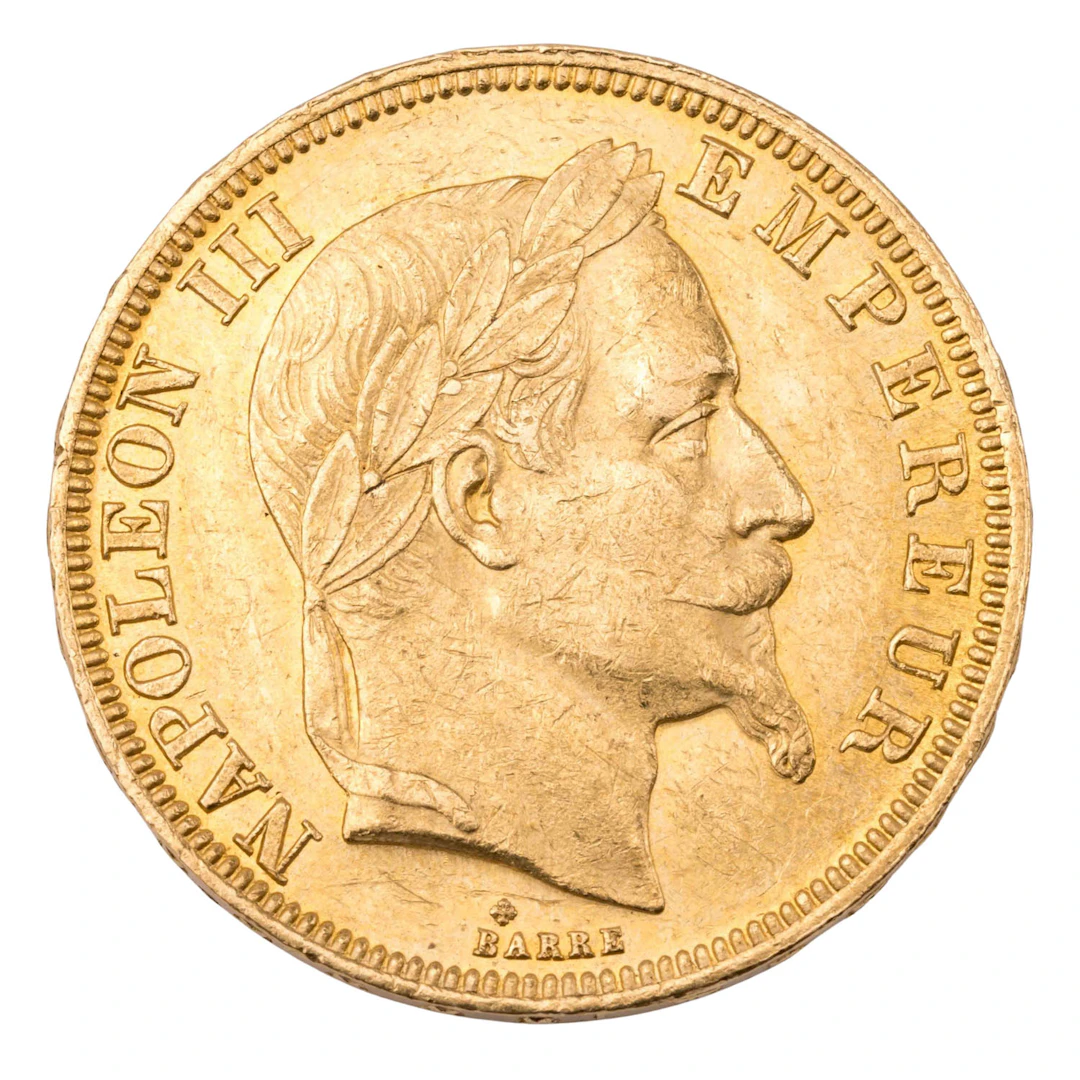 Frankreich/GOLD - Napoléon III. 50 Francs 1863 BB (Straßburg).
