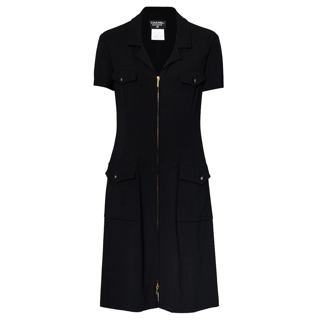 CHANEL BOUTIQUE VINTAGE Kleid, Gr. ca. 38, Koll.: P 1995.
