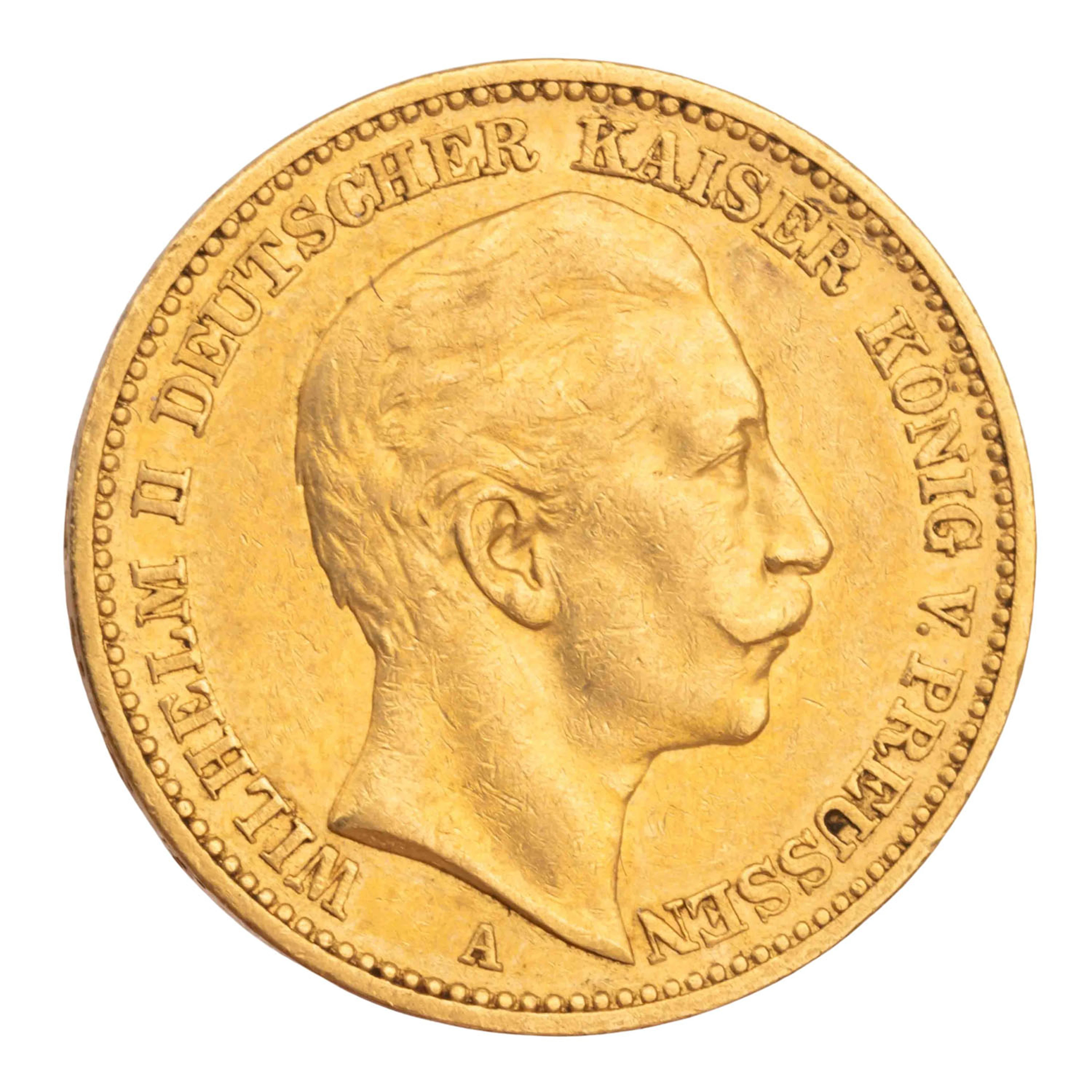 Dt. Kaiserreich /GOLD - Preussen, Wilhelm II. 20 Mark 1889/A