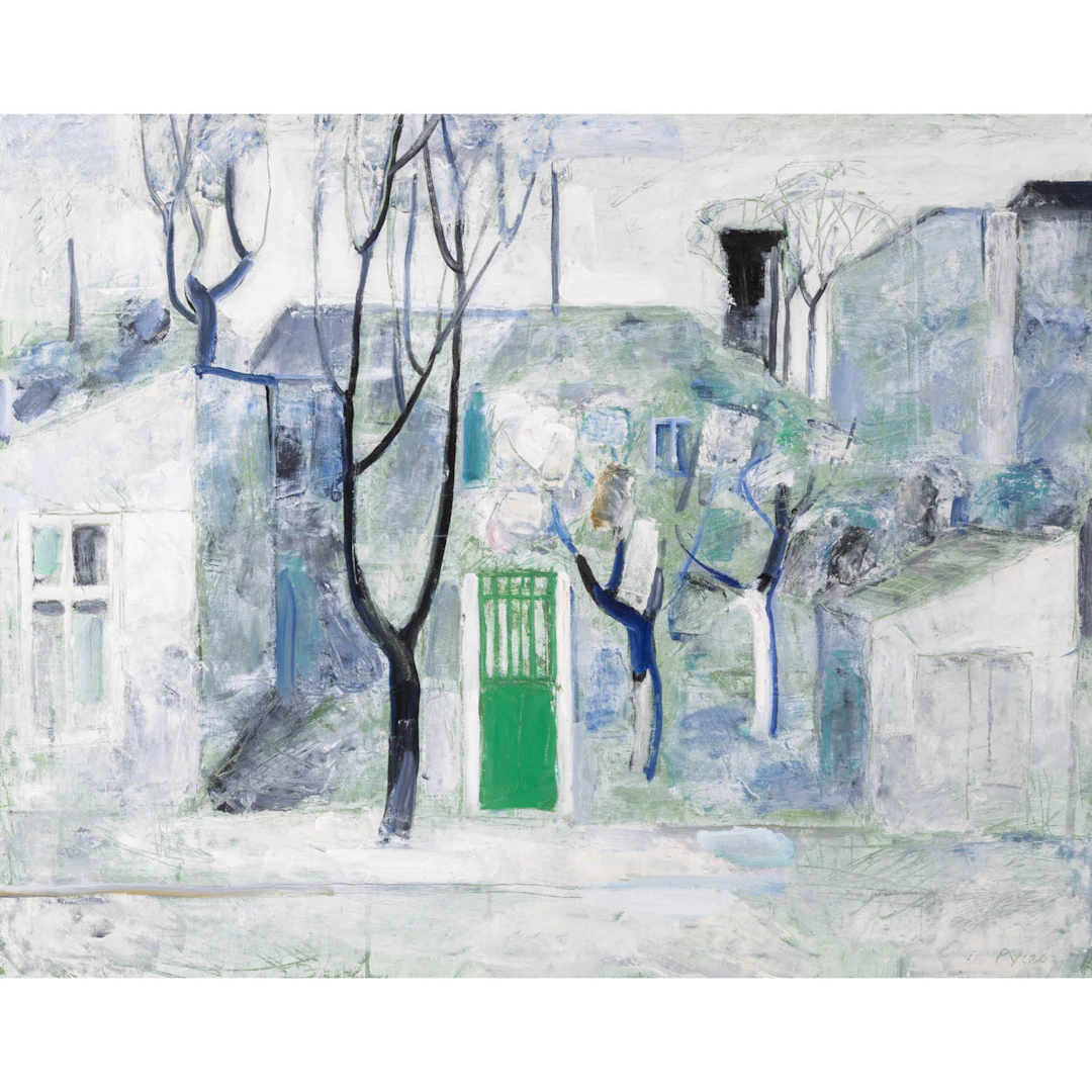 ROUSSEV, SVETLIN (1933-2018), "Landschaft mit Häusern und Bäumen"