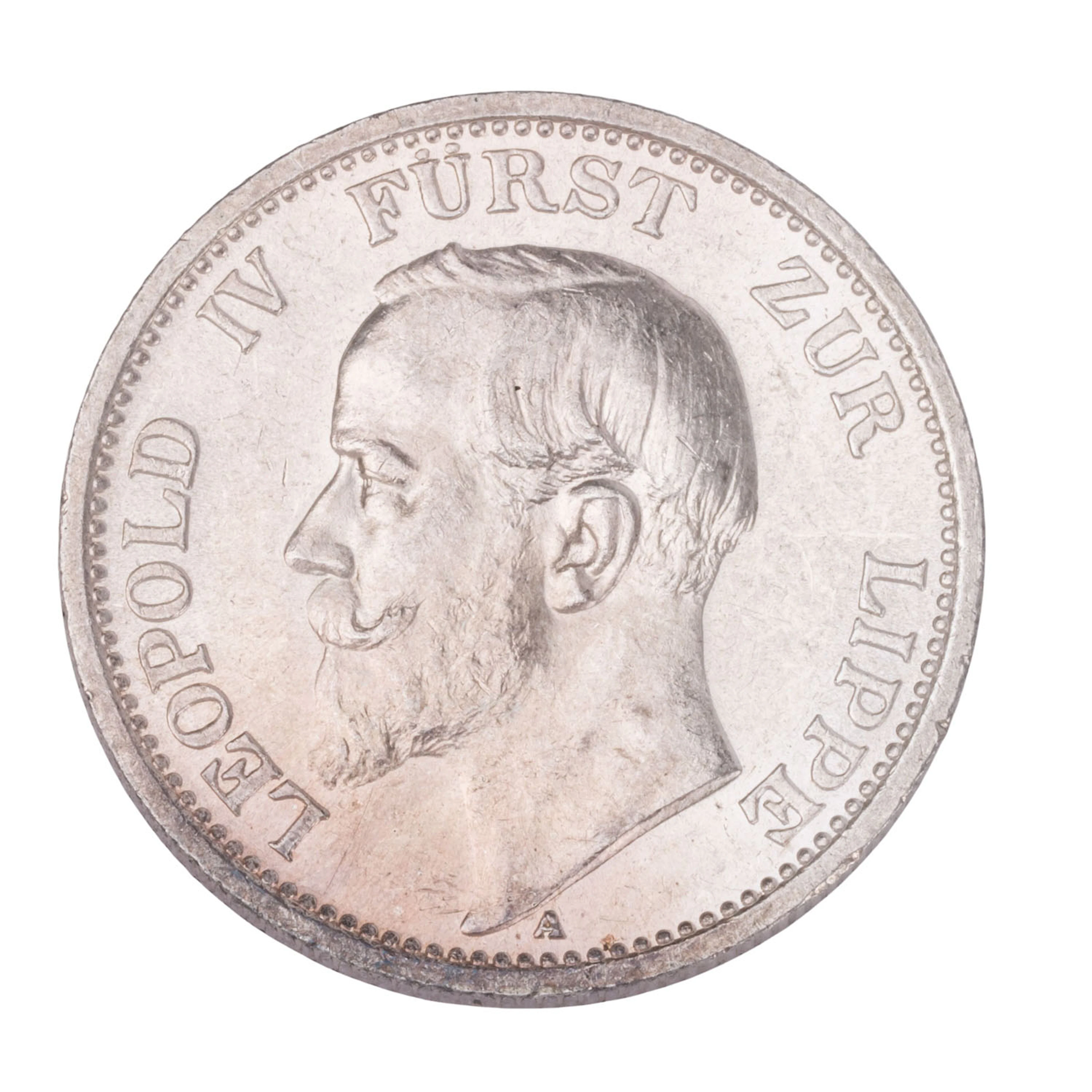 Fürstentum Lippe/Silber - 2 Mark 1906/A, Fürst Leopold IV.
