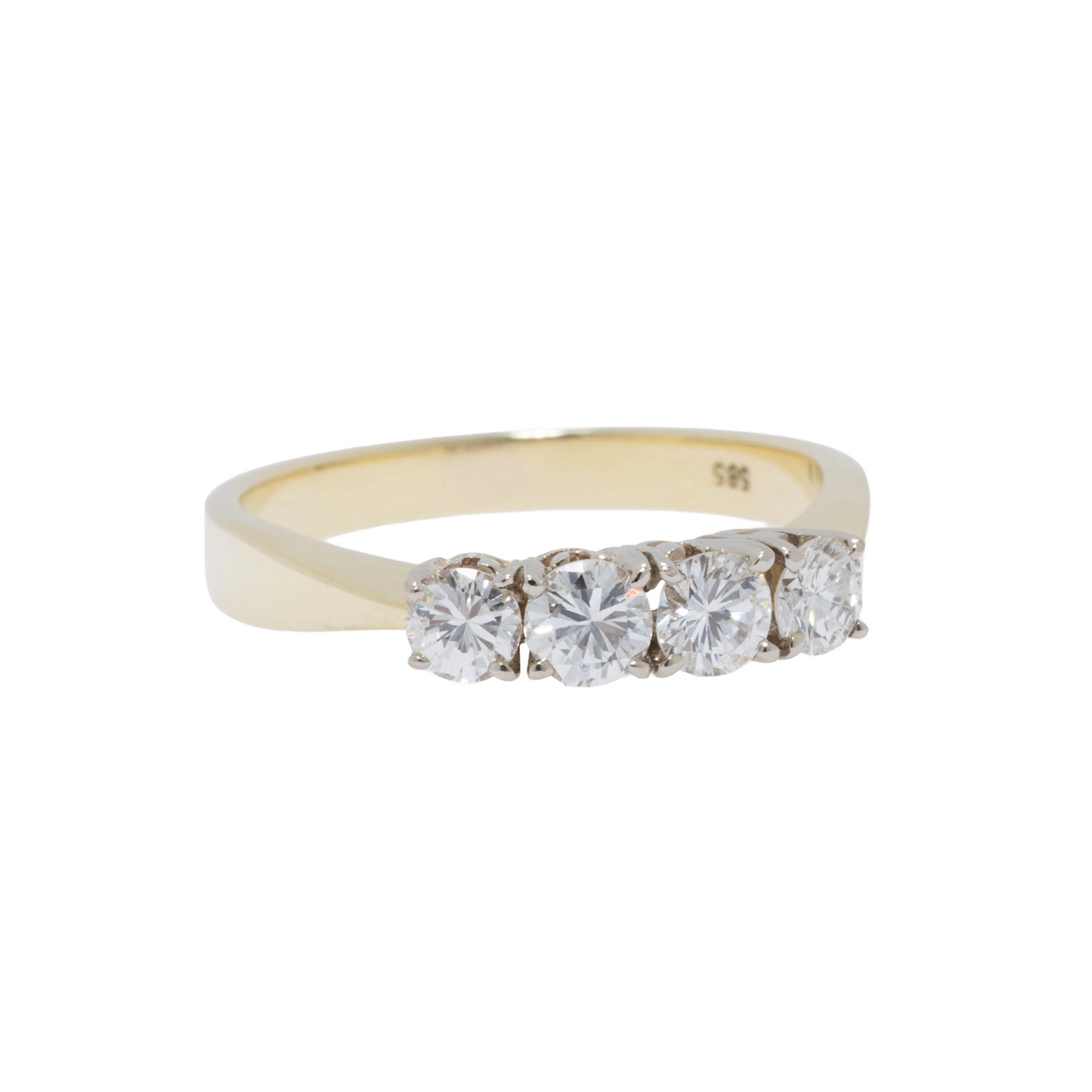 Ring mit 4 Brillanten zus. ca. 0,80 ct