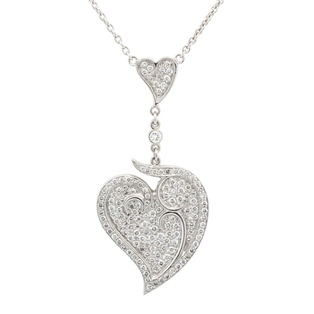 Collier mit Mittelteil in Herzform