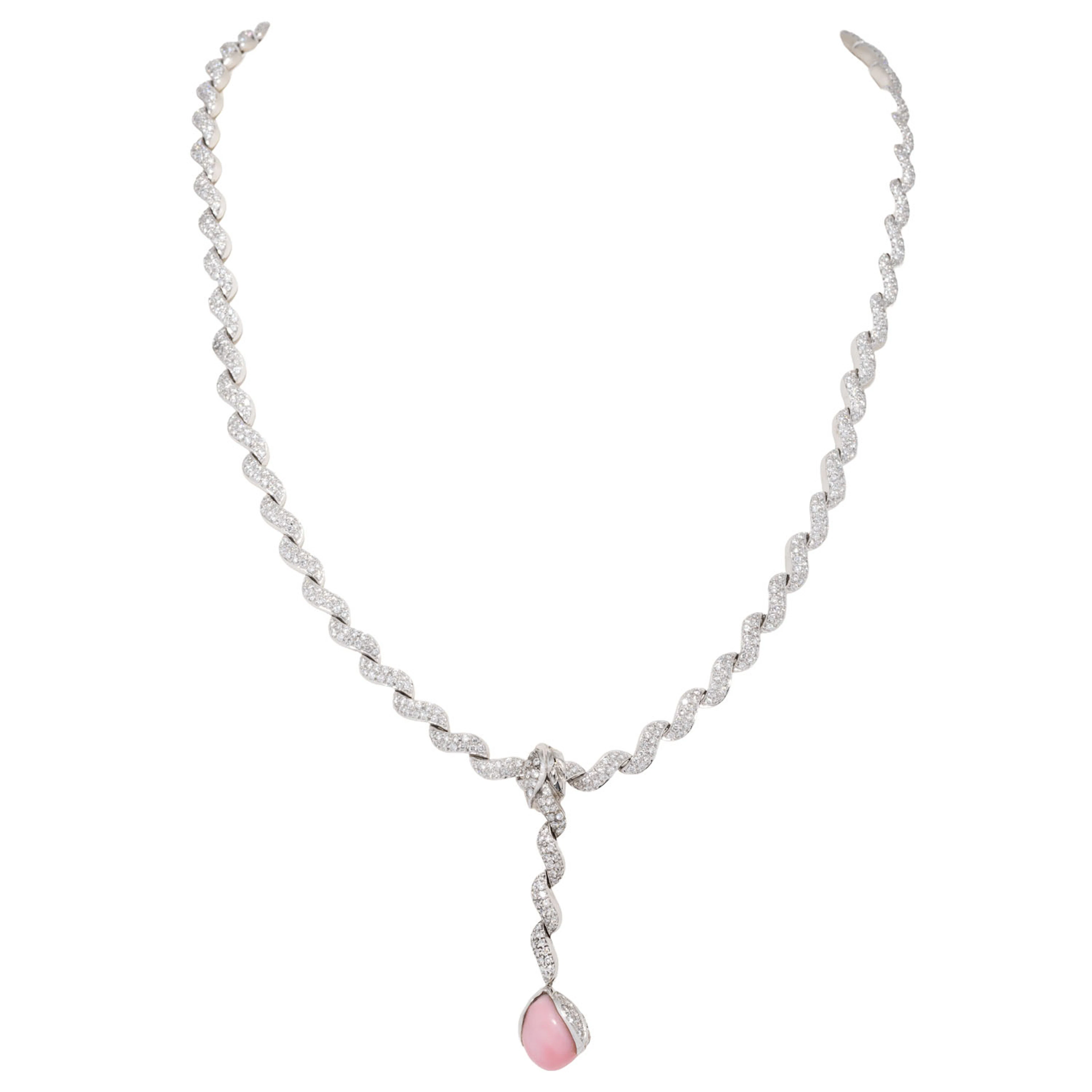 Collier mit Conch Perle und Brillanten