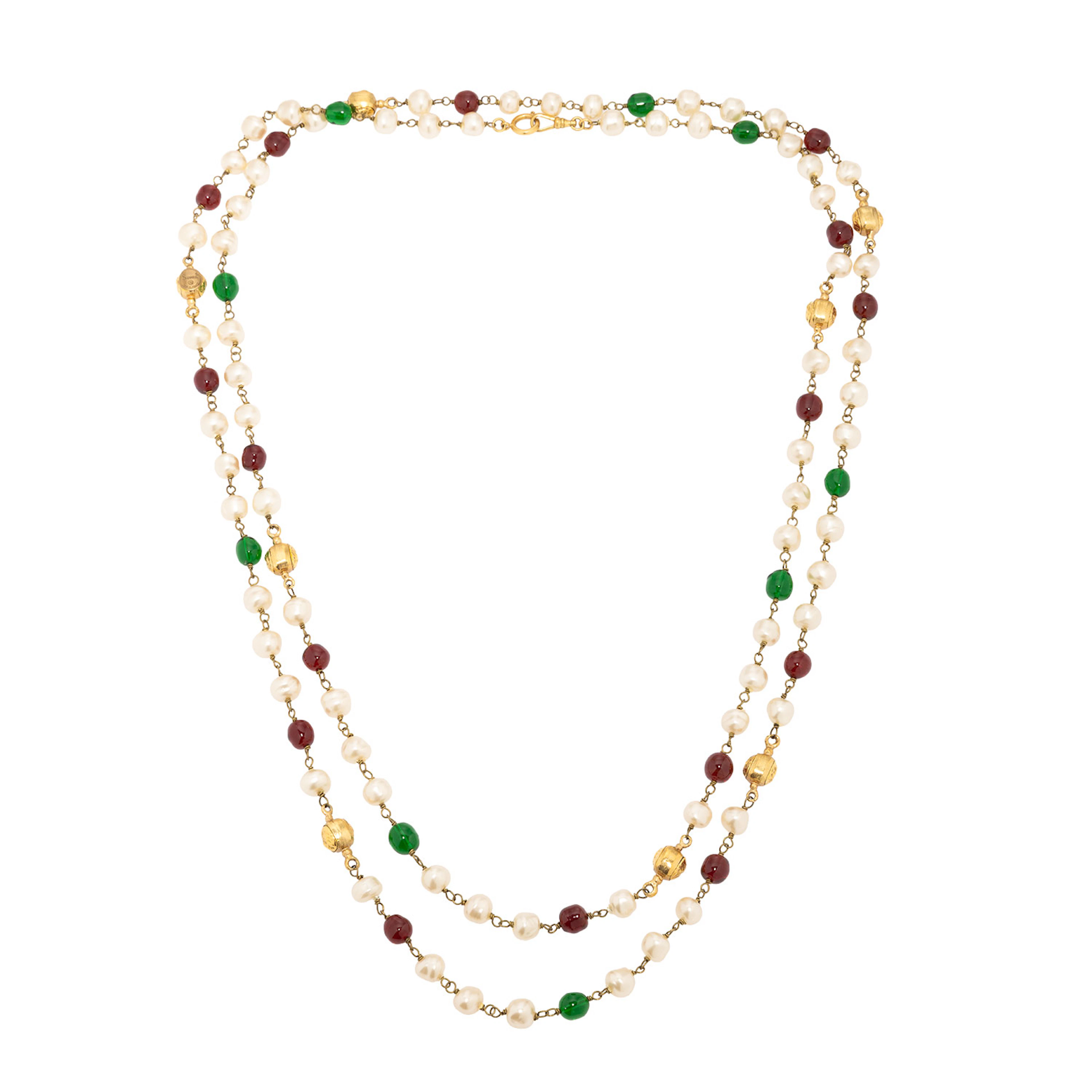 CHANEL VINTAGE Modeschmuckkette, Kollektion 1971 - 1980.