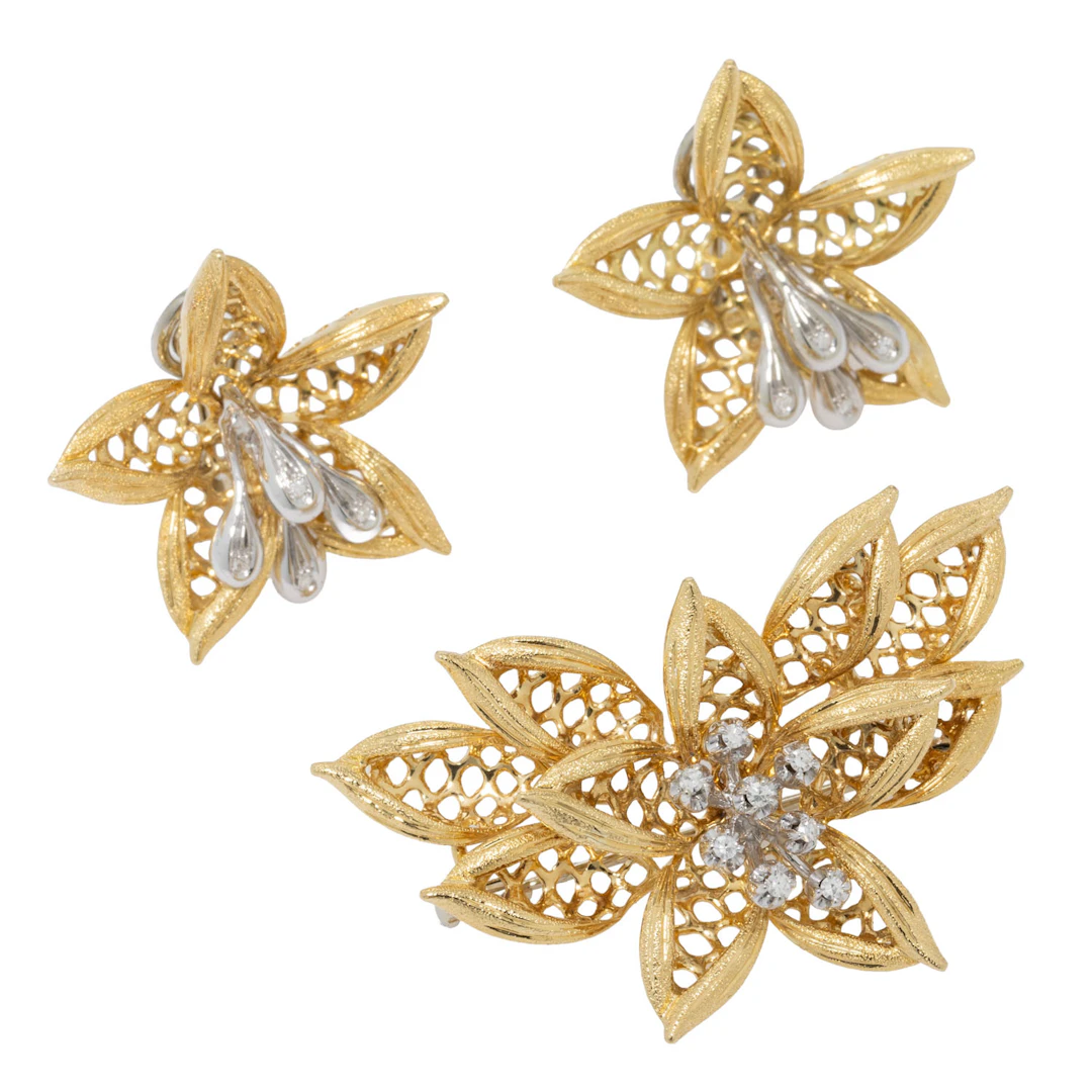 CARL BUCHERER Vintage Schmuckset mit Diamanten