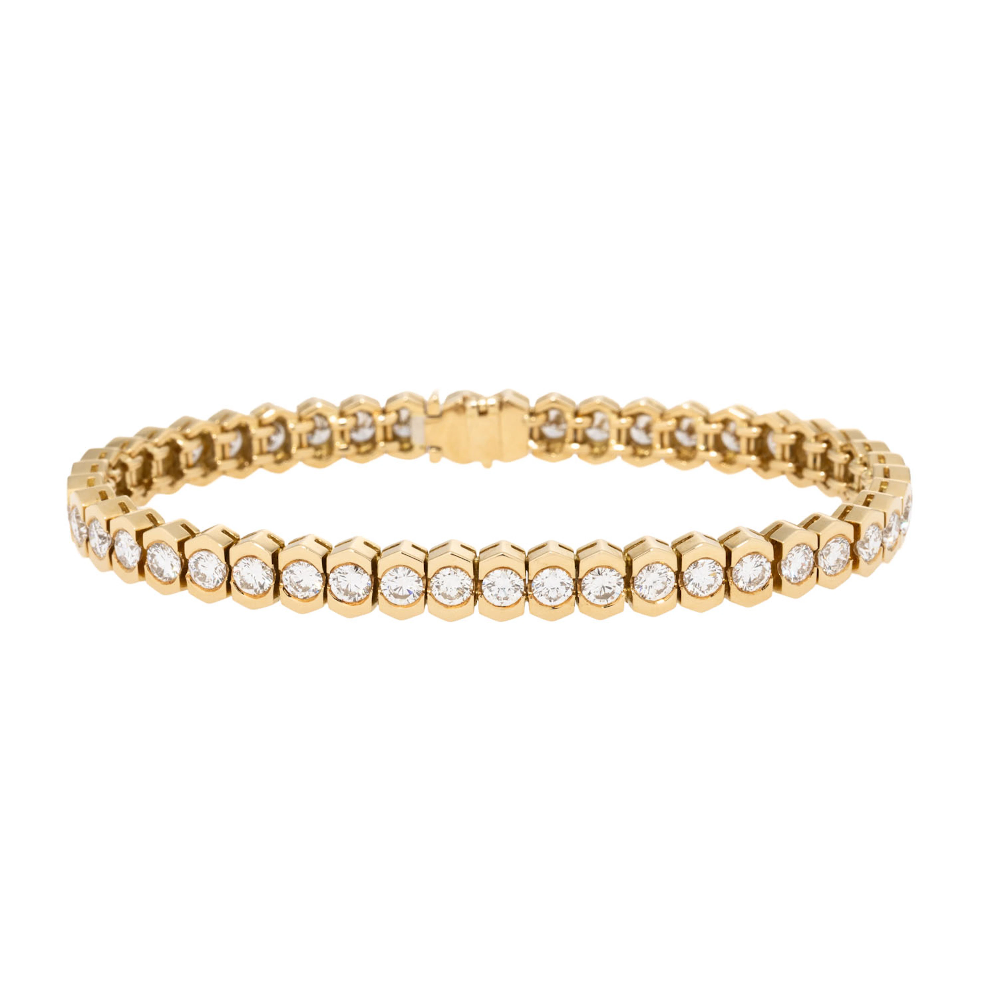 Rivière Armband mit Brillanten zus. ca. 6,7 ct