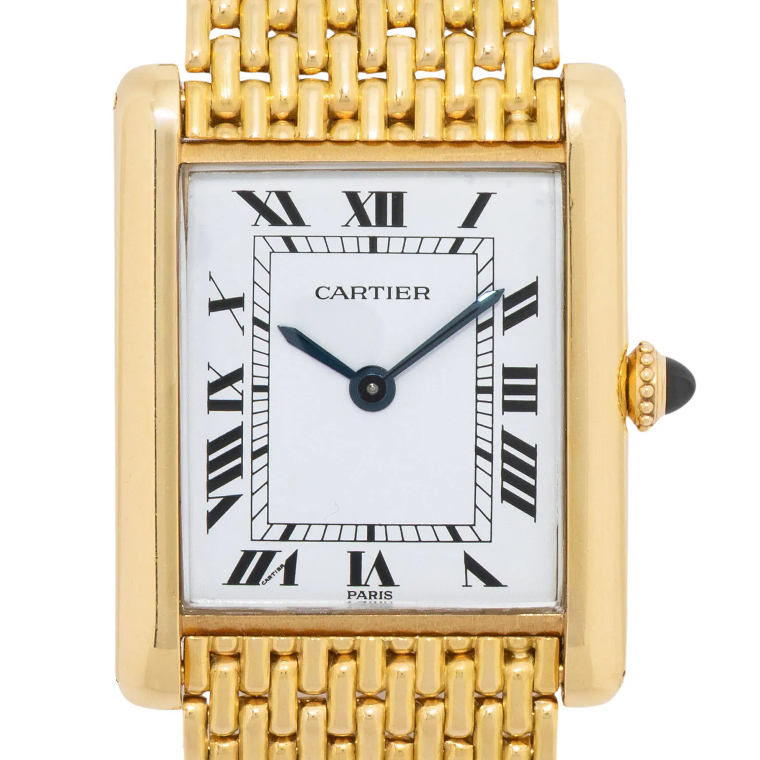 CARTIER Tank Louis Cartier Extra Plate Ref 96065 "Grain de Riz Bracelet"