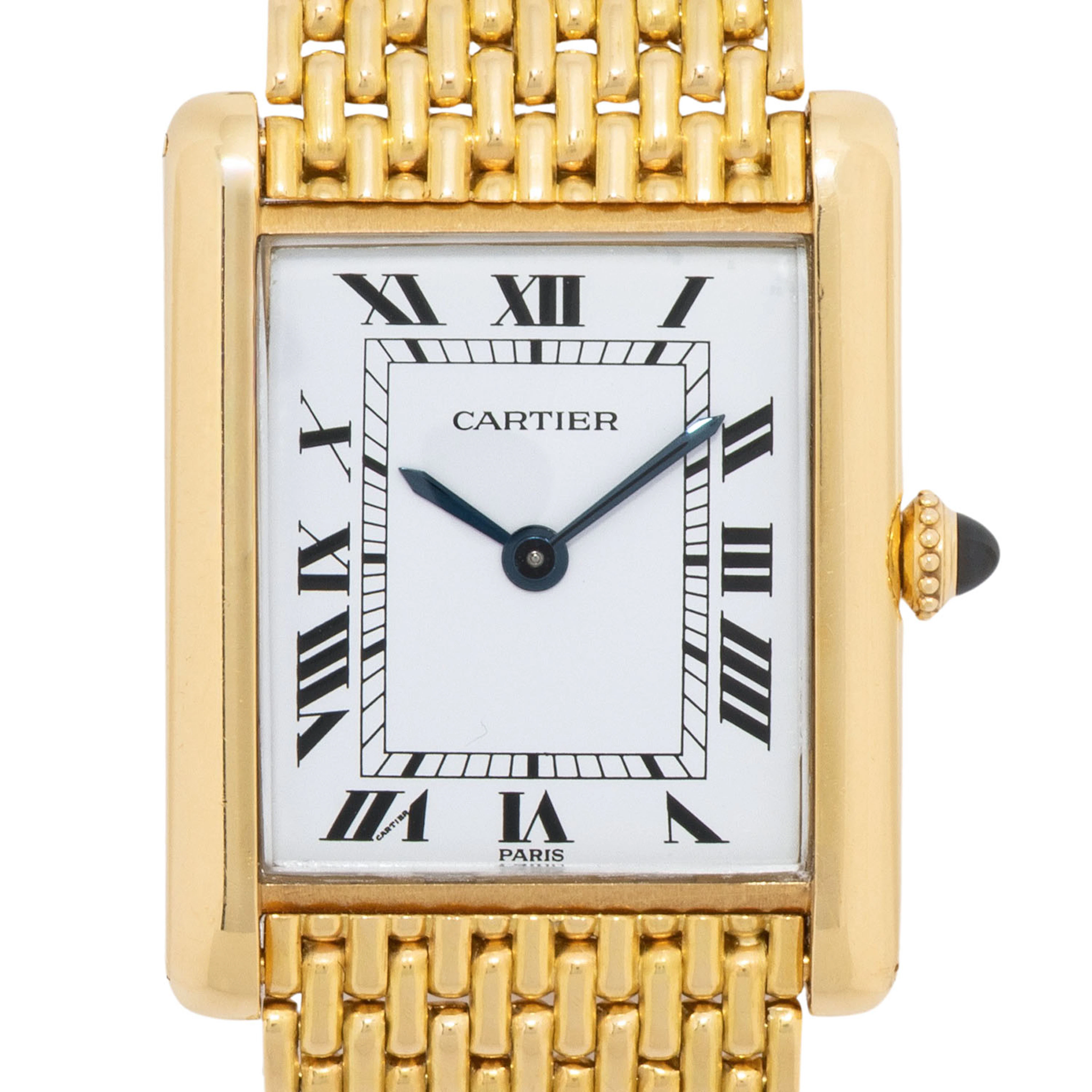 CARTIER Tank Louis Cartier Extra Plate Ref 96065 "Grain de Riz Bracelet"