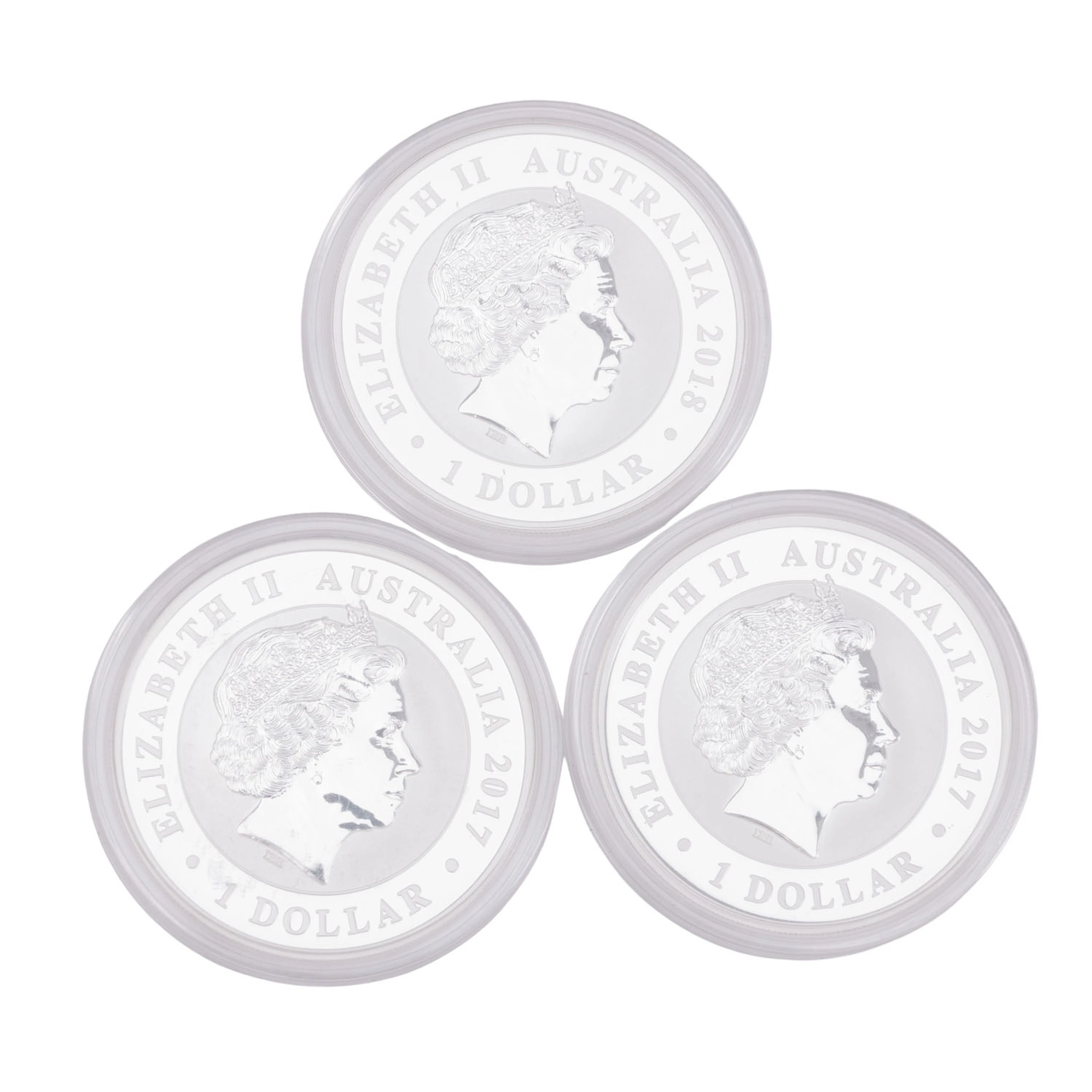 Australien /SILBER-Lot - 3 x 1 Unze Silver Swan PP