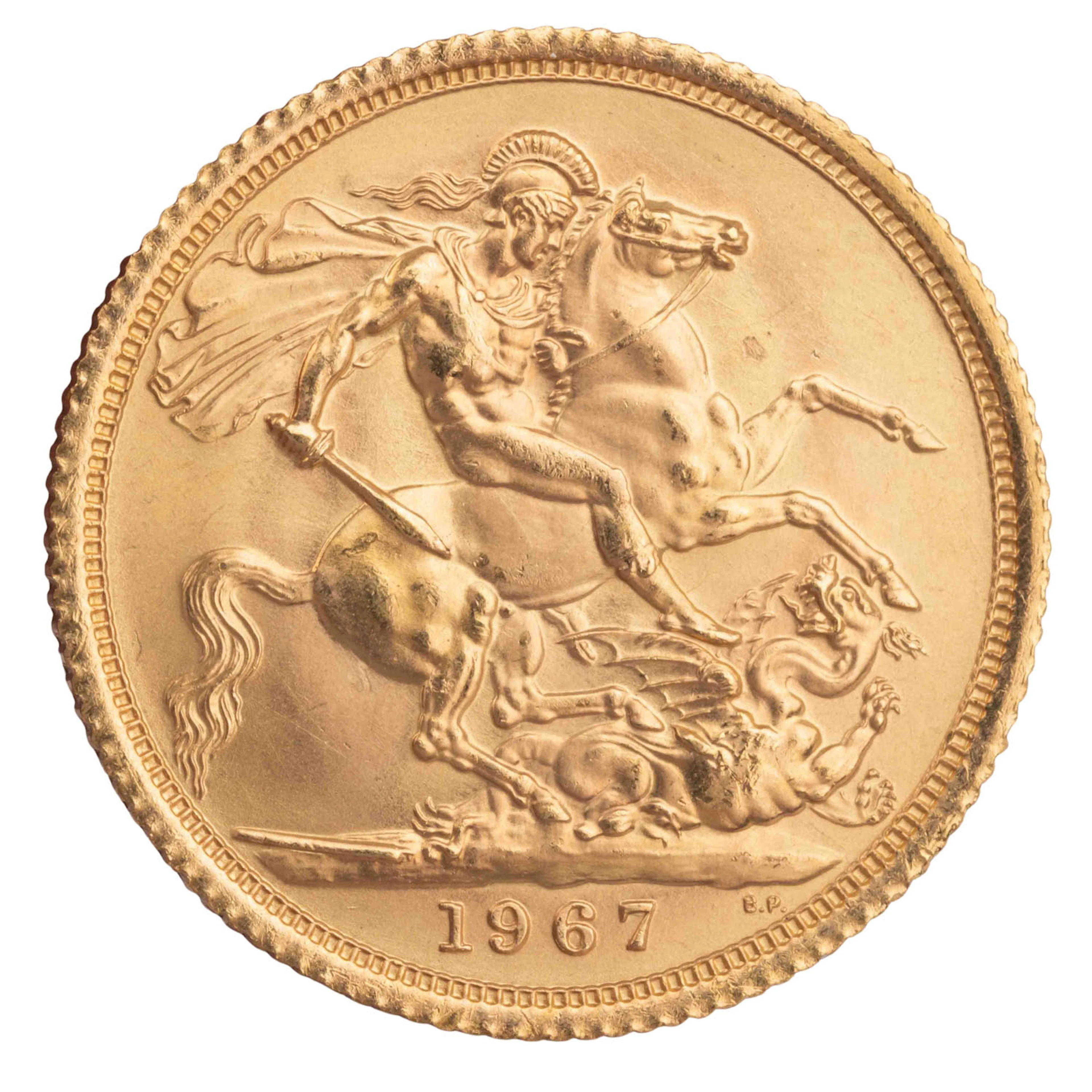Großbritannien/GOLD – 1 Sovereign 1967, Elisabeth II.