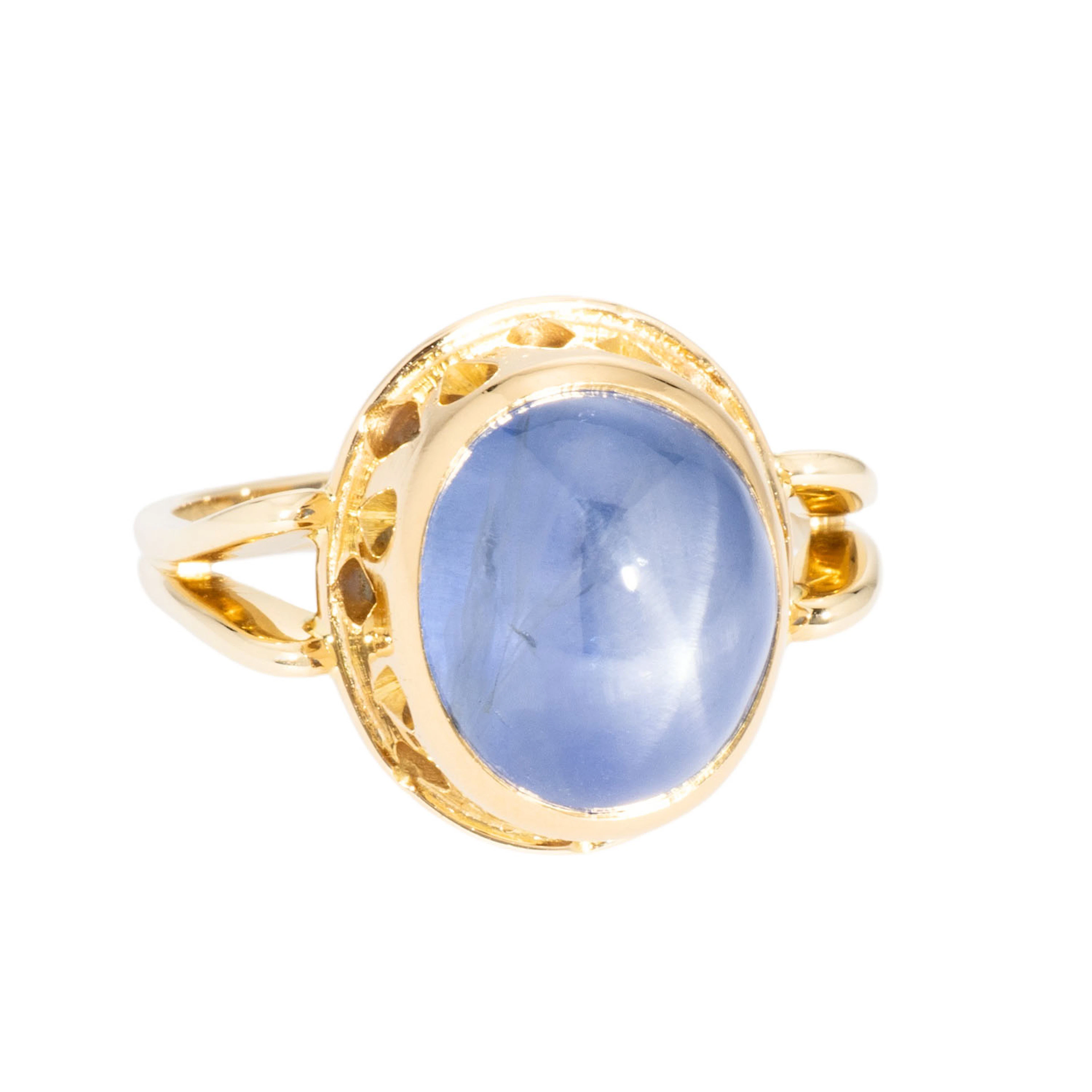Ring mit schönem Sternsaphir von ca. 15 ct