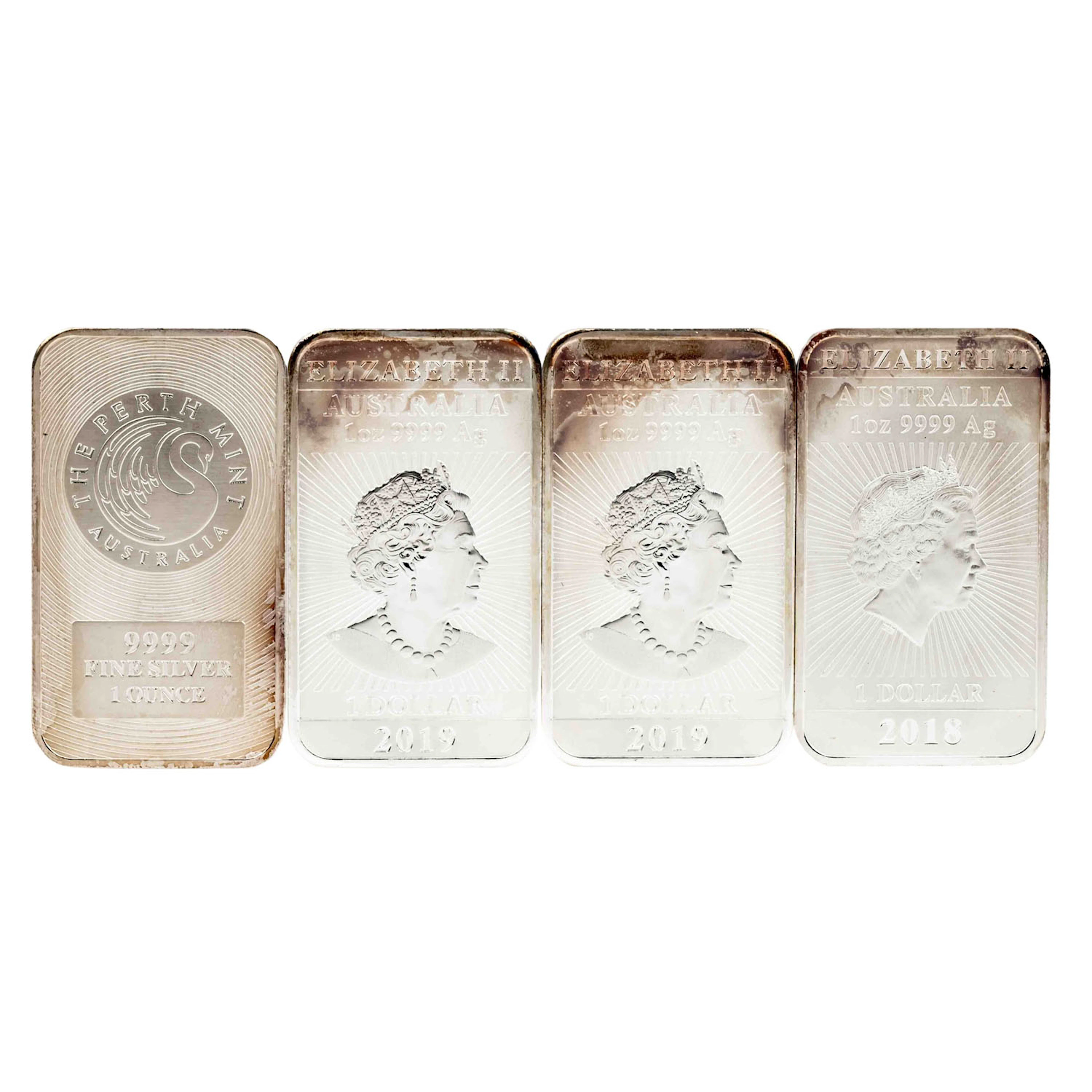 Australien /SILBER-Lot - 4 x 1 Unze 999,9 Feinsilber