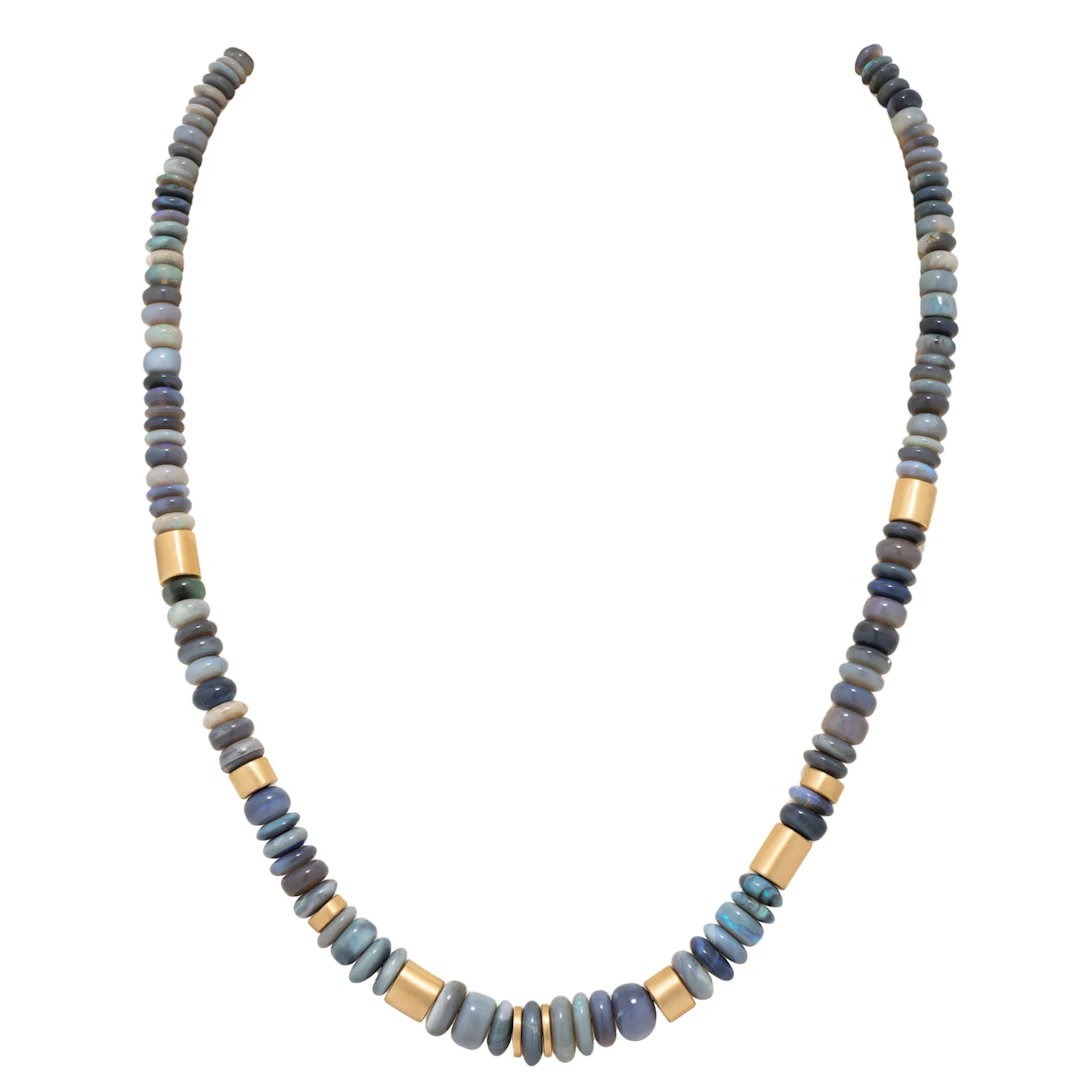 Collier aus Opalrondellen