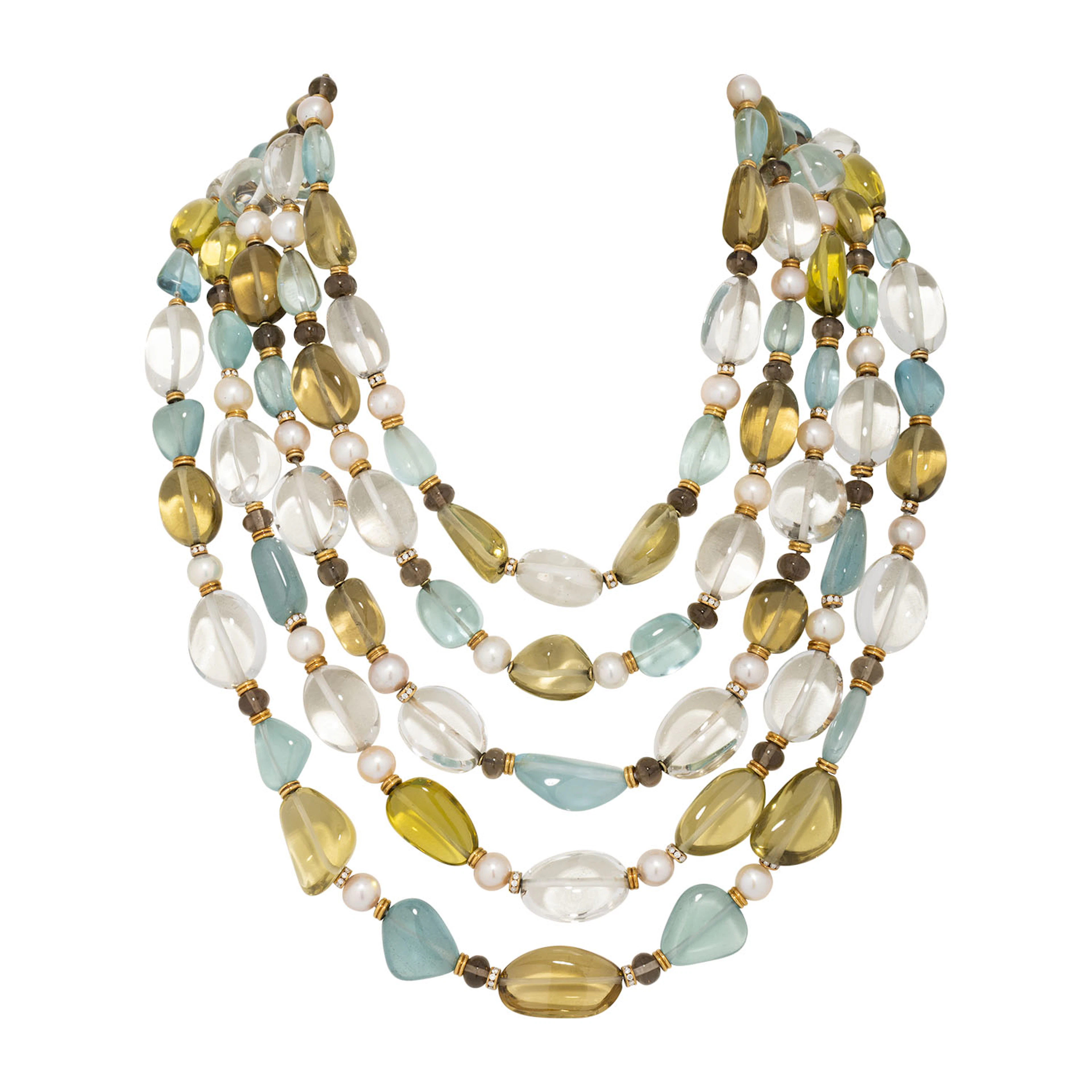 BULGARI prächtiges Kaskaden-Collier "Sassi"