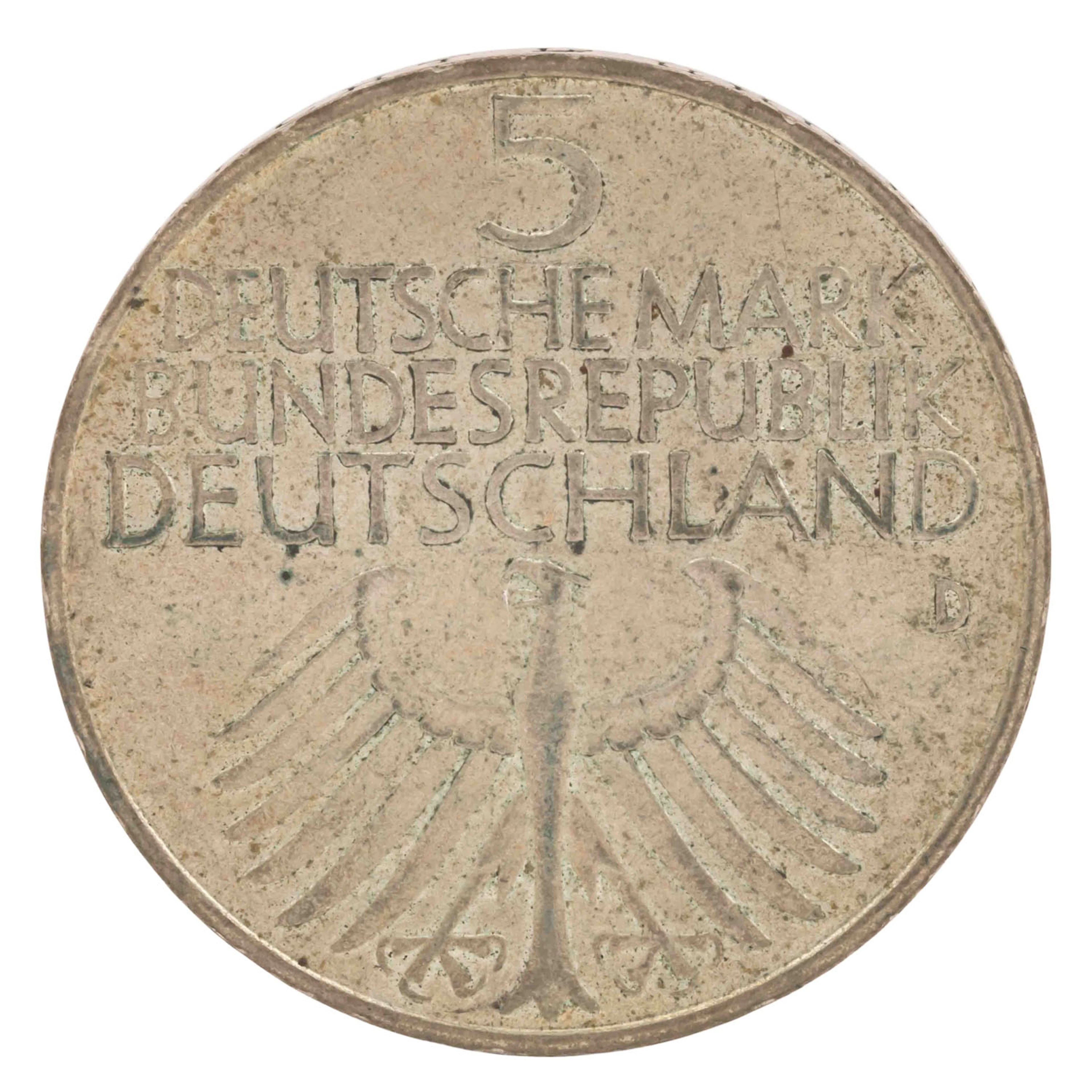 BRD/SILBER 5 DM 1952/D "Germanisches Museum"