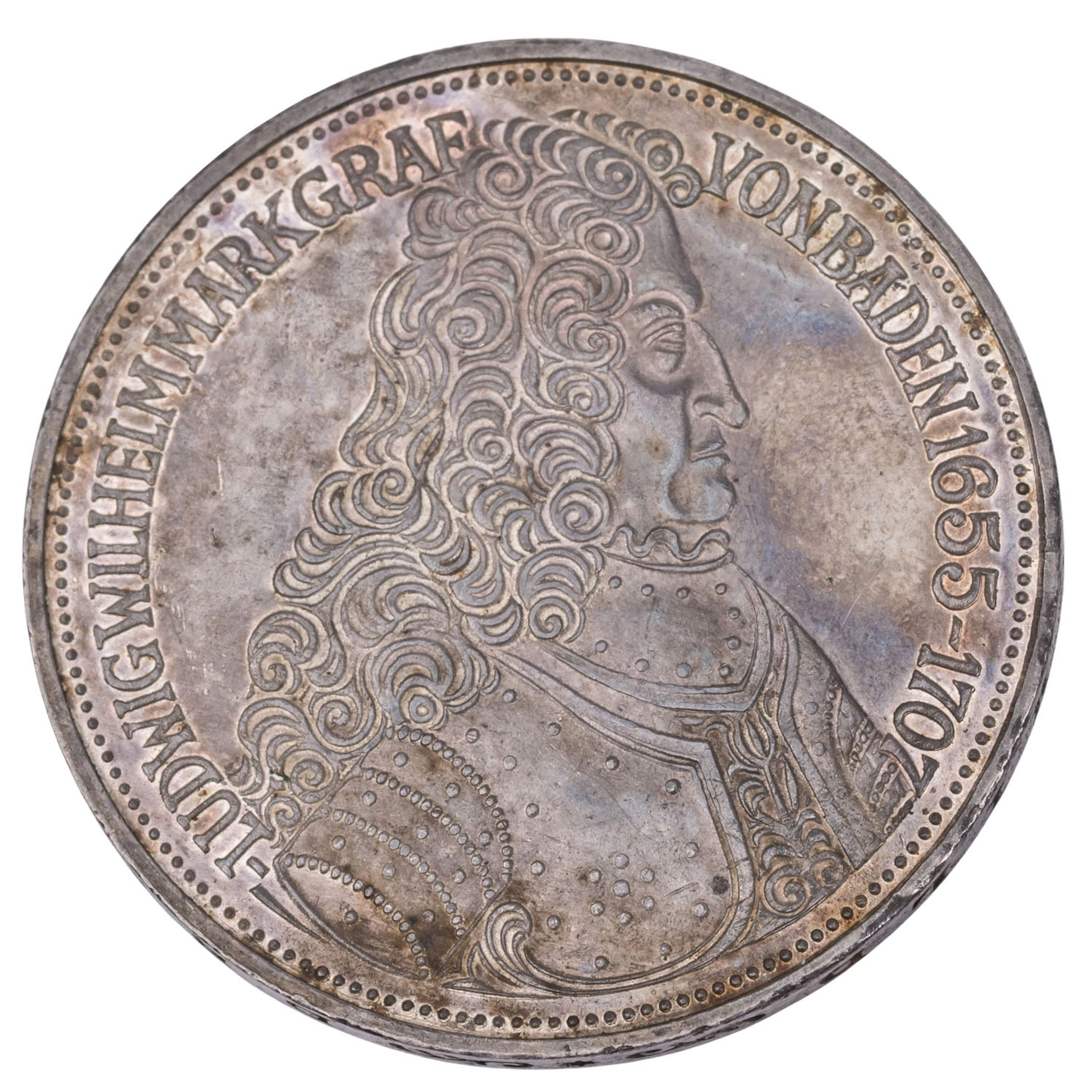 BRD/SILBER - 5 DM 1955/G "Markgraf von Baden"