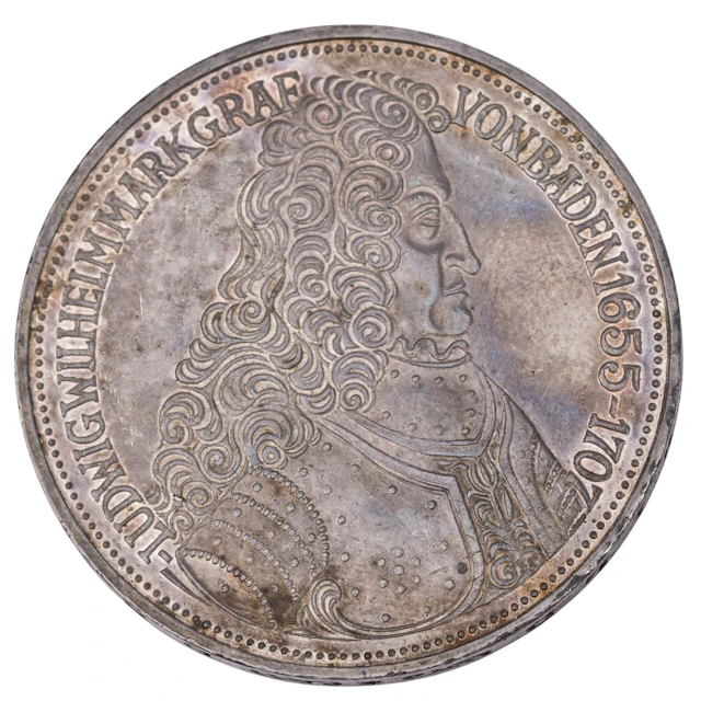 BRD/SILBER - 5 DM 1955/G "Markgraf von Baden"